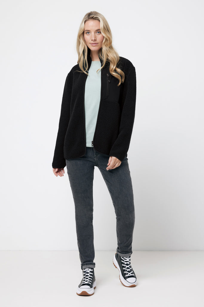 IQONIQ Diran Fleecejacke aus recyceltem Polyesterflor als Werbeartikel mit Logo