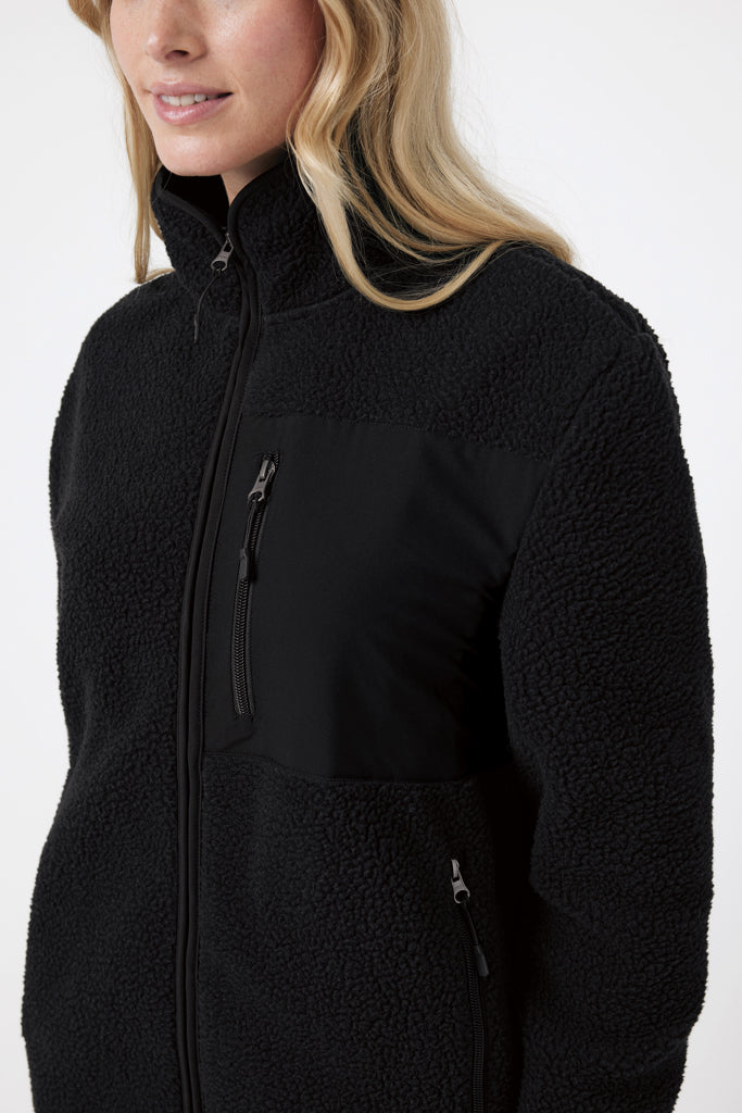 IQONIQ Diran Fleecejacke aus recyceltem Polyesterflor als Werbeartikel mit Logo