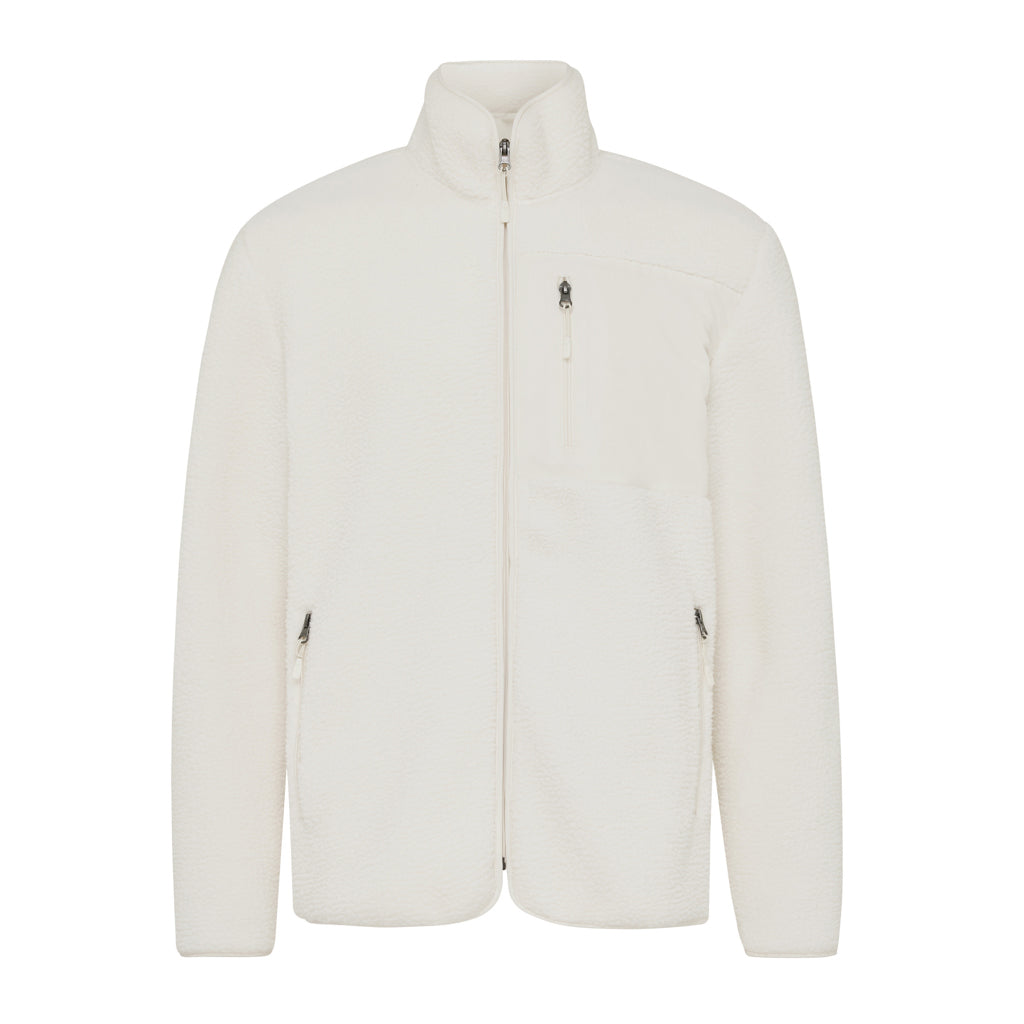 IQONIQ Diran Fleecejacke aus recyceltem Polyesterflor als Werbeartikel mit Logo