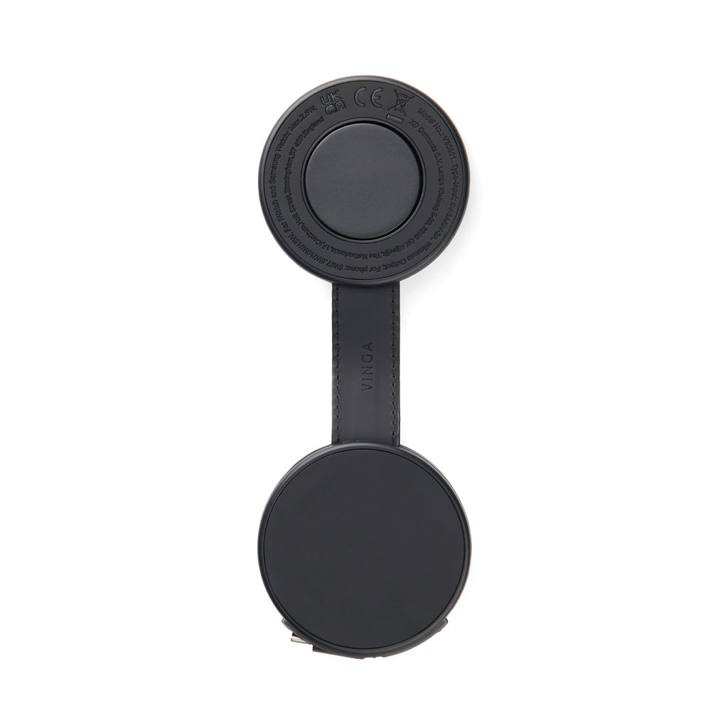 VINGA Baltimore 2-in-1 kabelloser 15W RCS Travel Charger als Werbeartikel mit Logo
