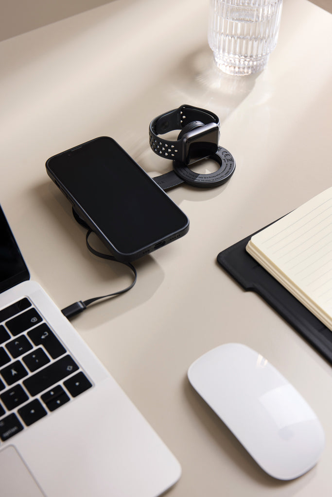 VINGA Baltimore 2-in-1 kabelloser 15W RCS Travel Charger als Werbeartikel mit Logo