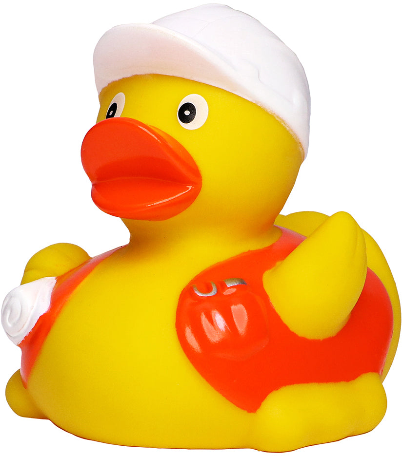 Quietsche-Ente Bauarbeiter – Detailansicht 4