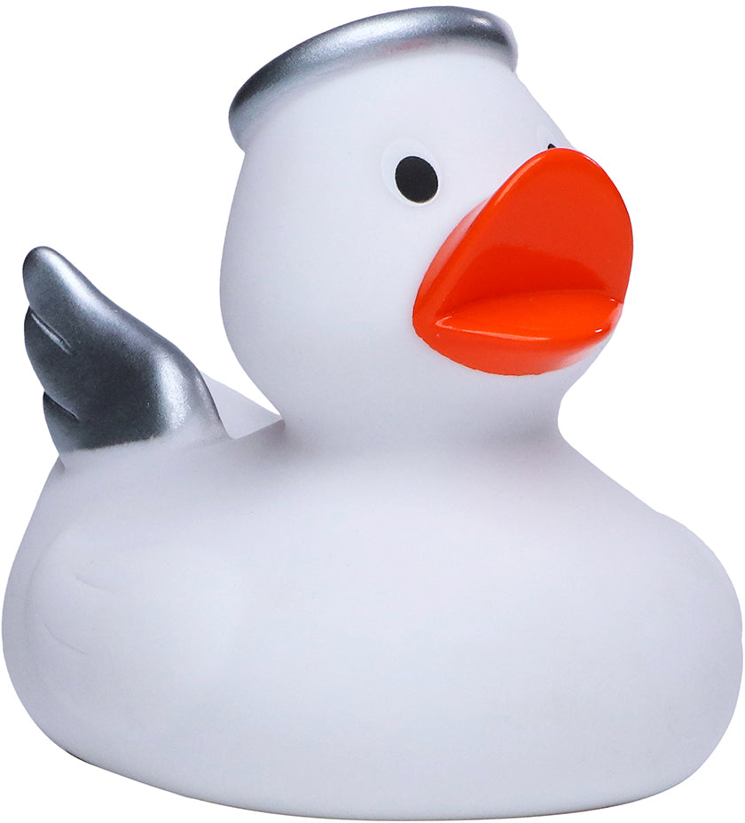 Quietsche-Ente Engel – Weiß – 8,0 cm