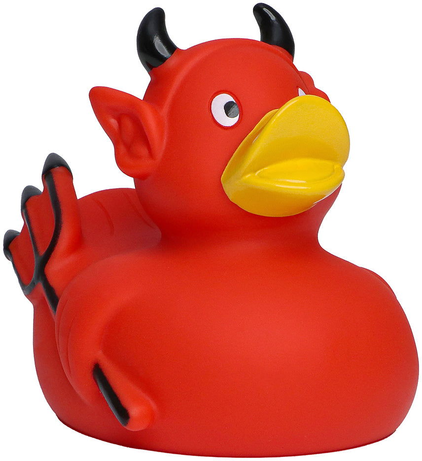 Quietsche-Ente Teufel – Rot – 8,0 cm