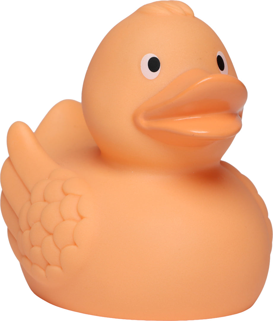 Quietsche-Ente – Pastellorange – 7,5 cm