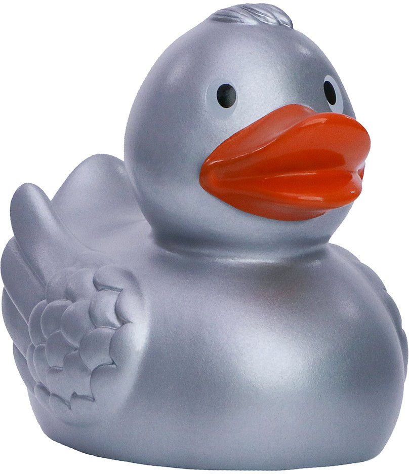 Quietsche-Ente – Silber – 7,5 cm