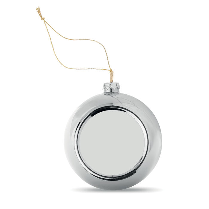 HAPPY BALL Weihnachtskugel Sublimation – Silber