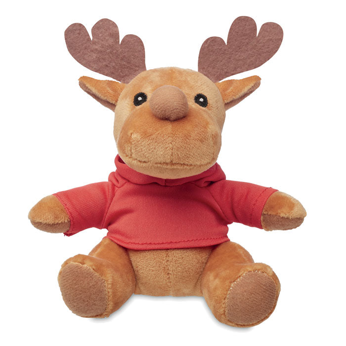 RUDOLPH Plüsch-Rentier mit Hoody – Rot