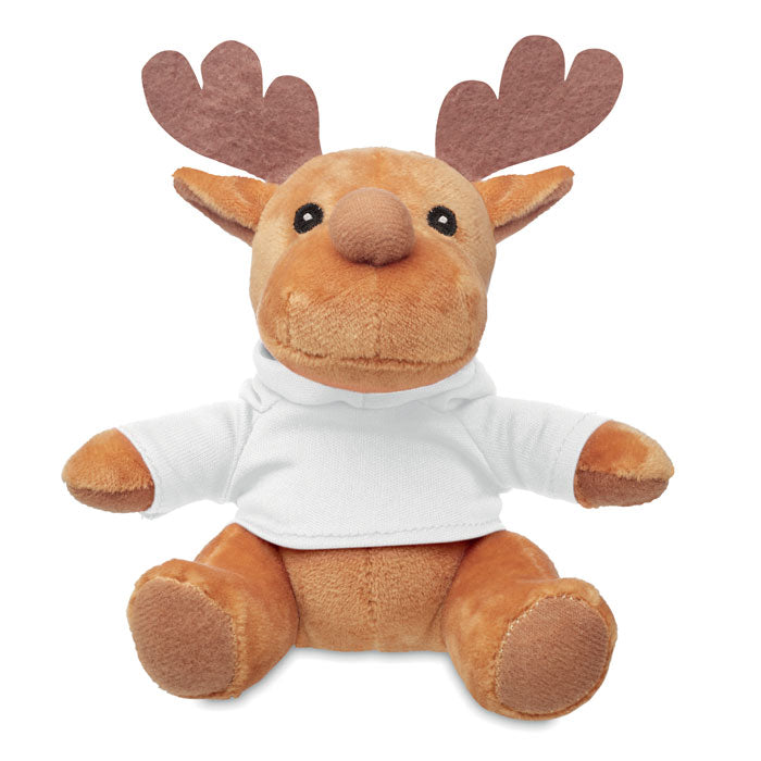 RUDOLPH Plüsch-Rentier mit Hoody – Weiß