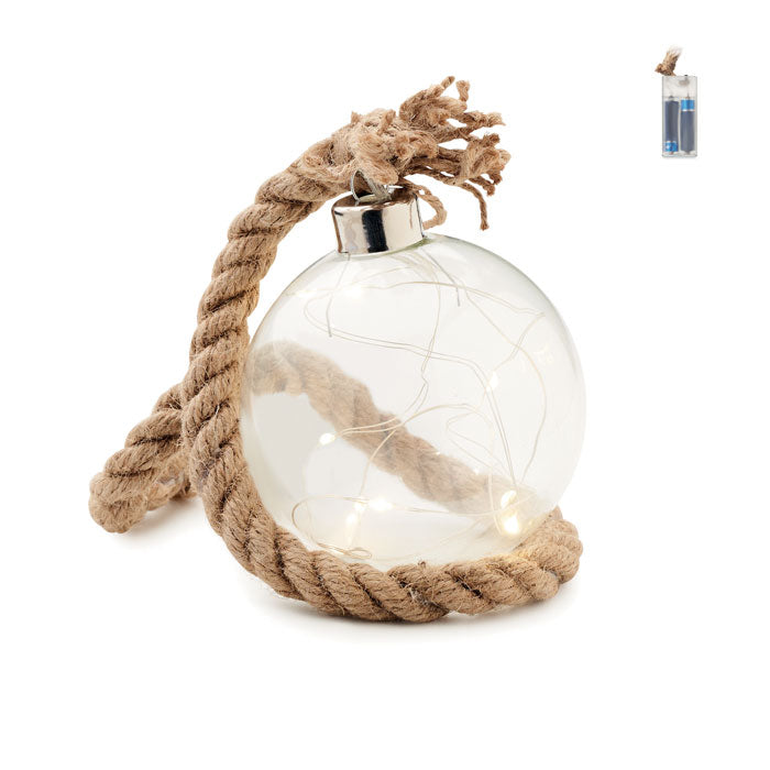 BAUBLI LED-Glaskugel – Transparent