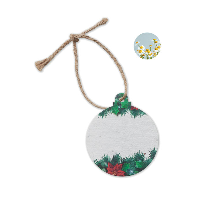 BAUSEED Weihnachtsschmuck Samenpapier – Weiß