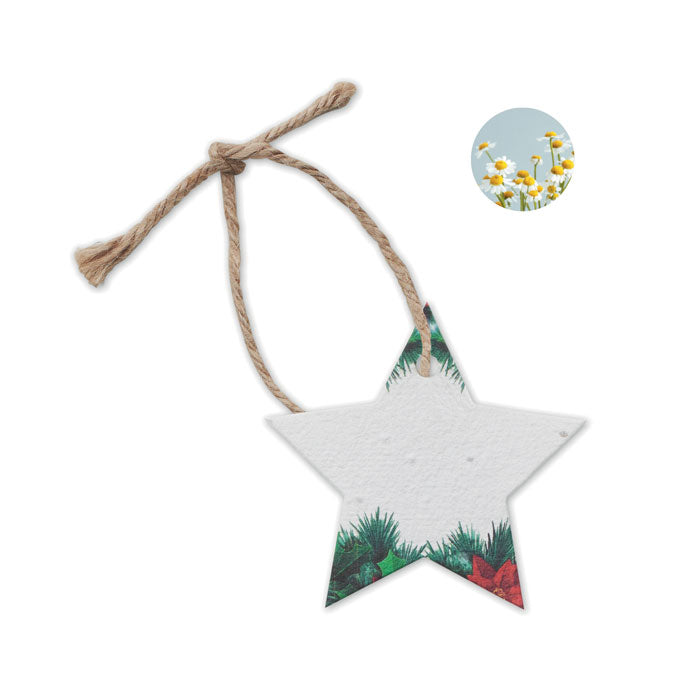STARSEED Weihnachtsschmuck Samenpapier – Weiß