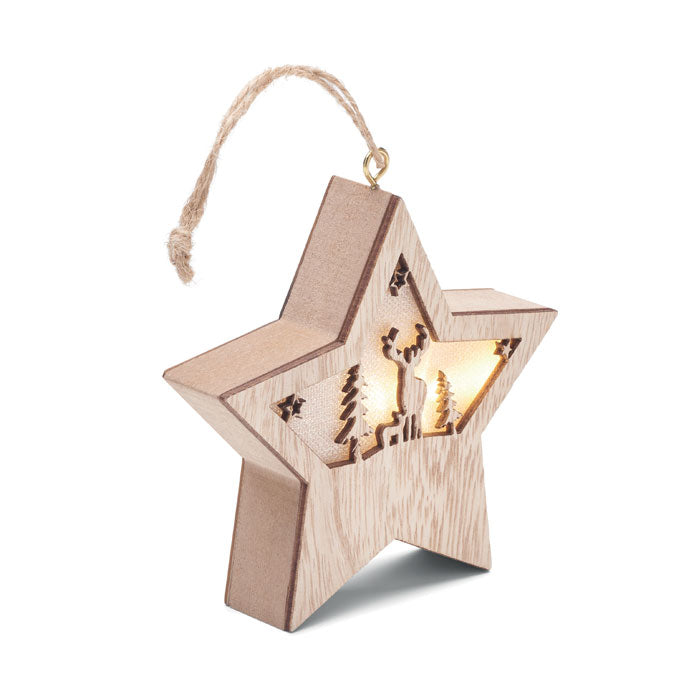STARLIGHT MDF-Stern mit Licht – Holz
