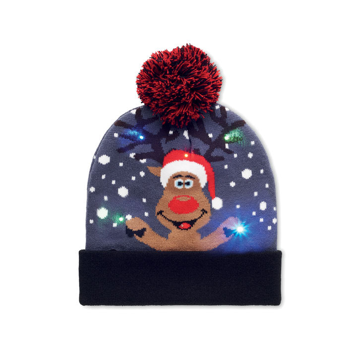 SHIMAS LIGHT Weihnachtliche Strickmütze LED – Blau