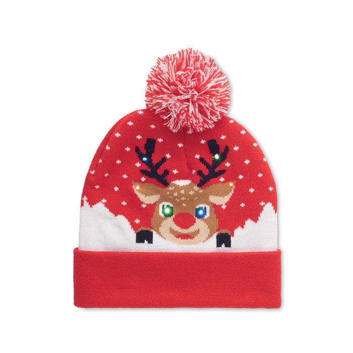 SHIMAS LIGHT Weihnachtliche Strickmütze LED – Rot