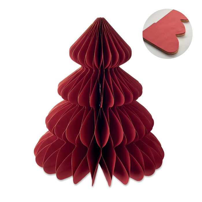 HARMOBIG Weihnachtsbaum Papier – Rot