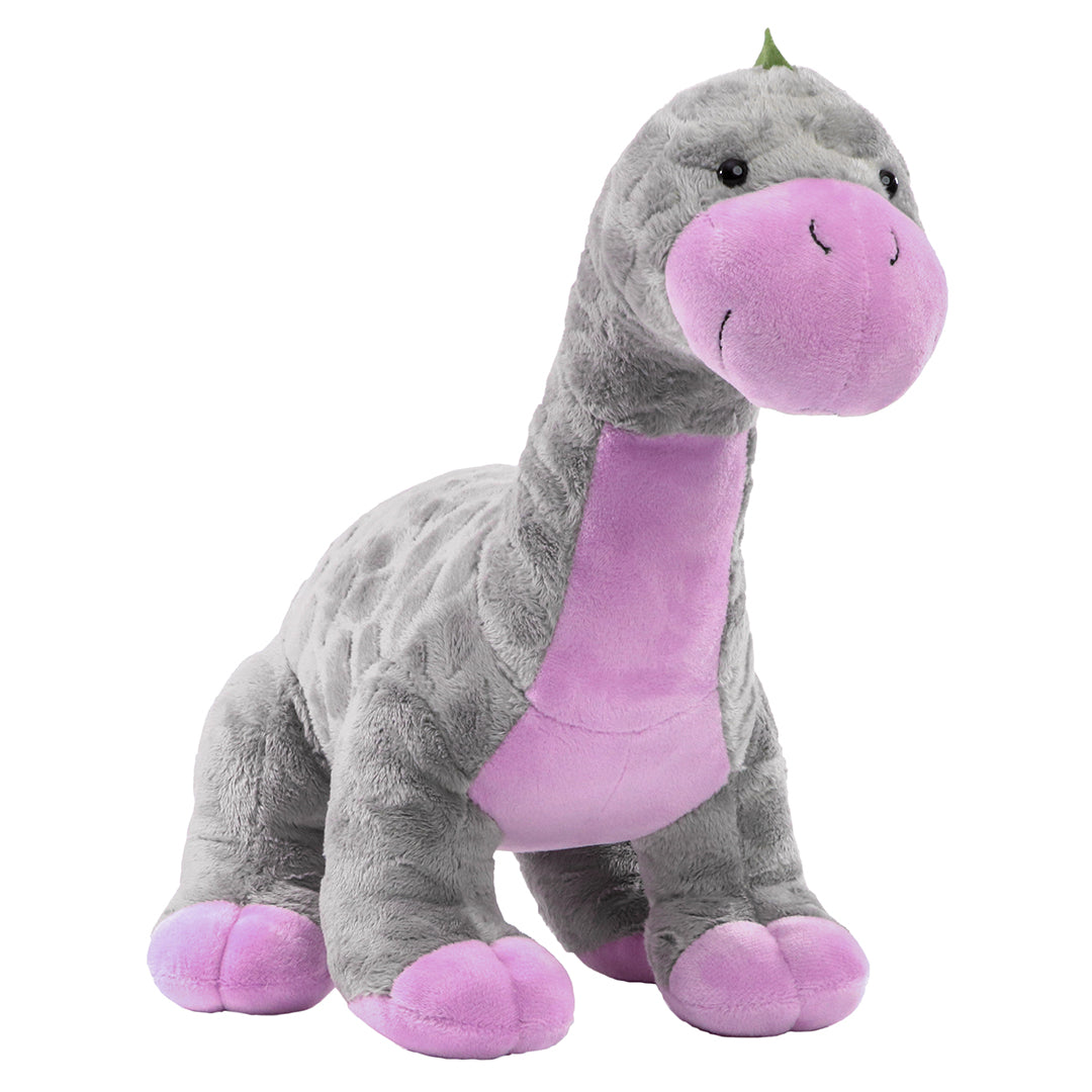 Plüschtier Dino Tino – Hellgrau/flieder – M