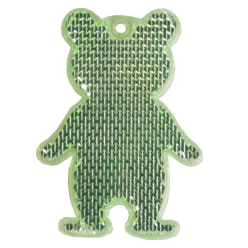 Fußgängerreflektor Bär – Neongrün