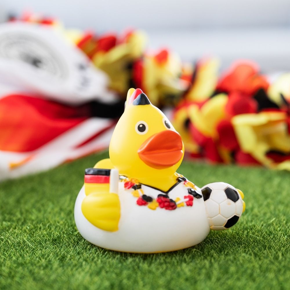 Quietsche-Ente Fußballfan – Detailansicht 2