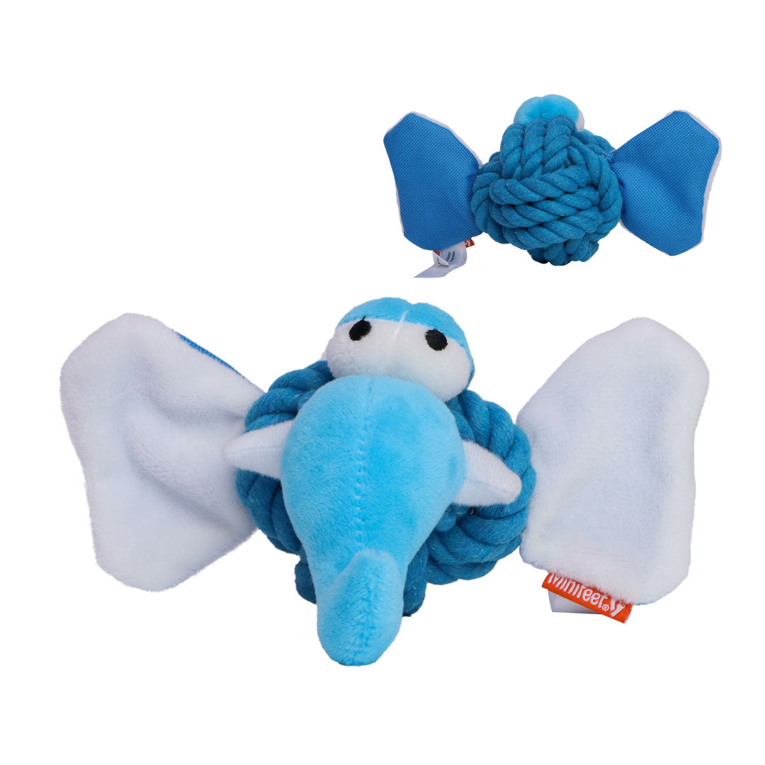 Hundespielzeug Knotentier Elefant – Blau