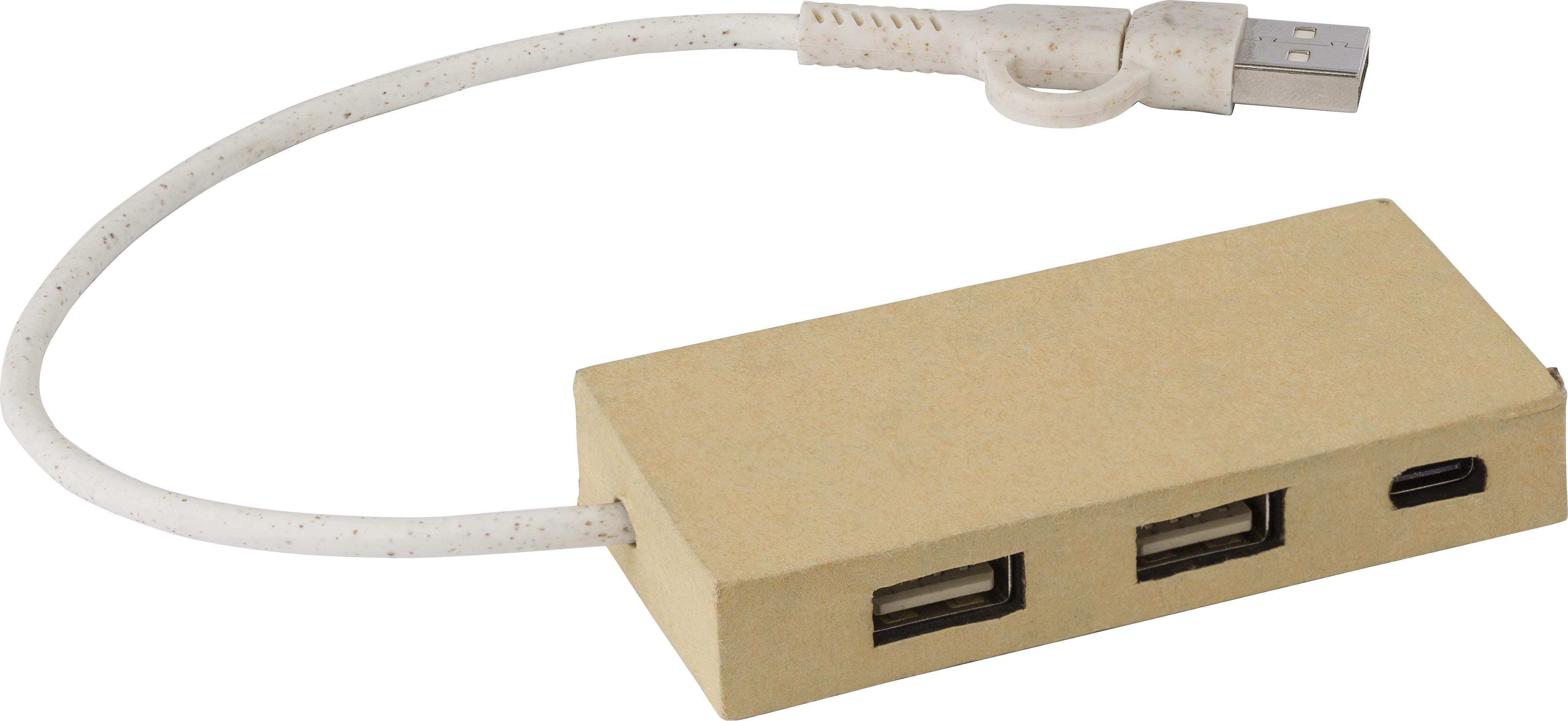 USB-Hub aus Aluminium und recyceltem Papier Paulo