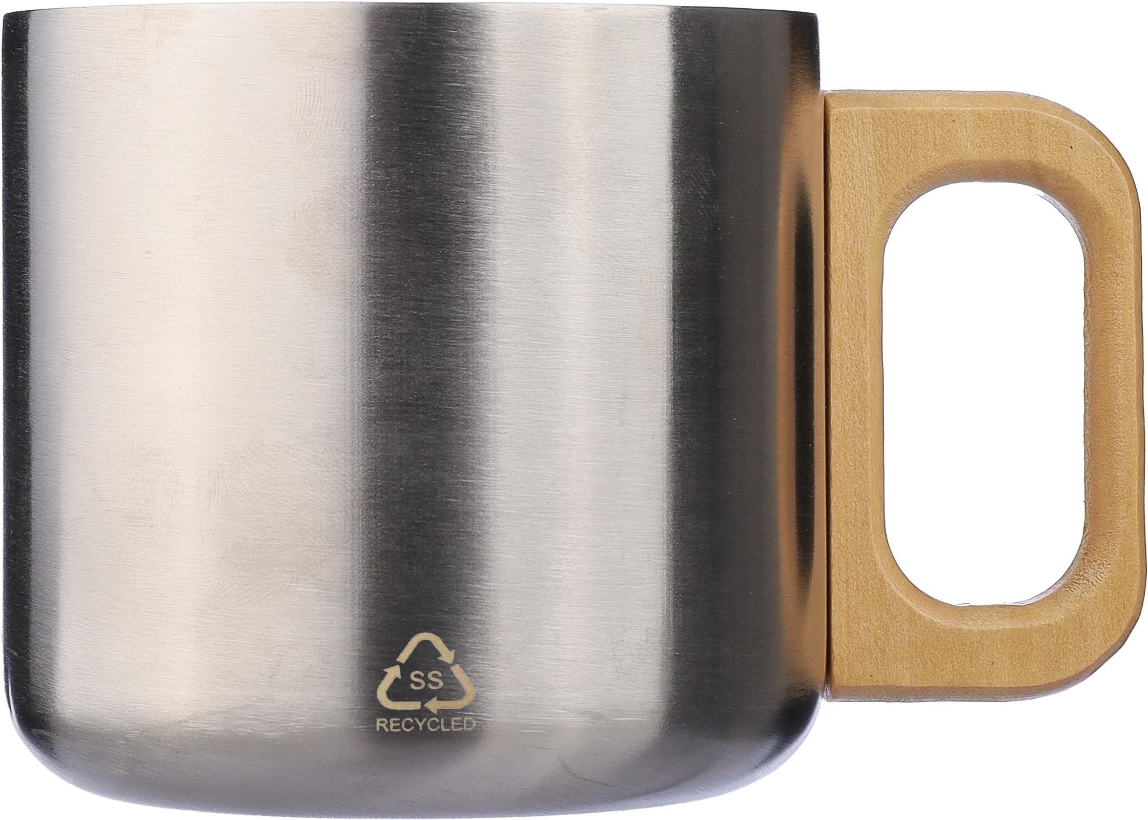Doppelwandiger Becher aus recyceltem Edelstahl 400 ml Dwight