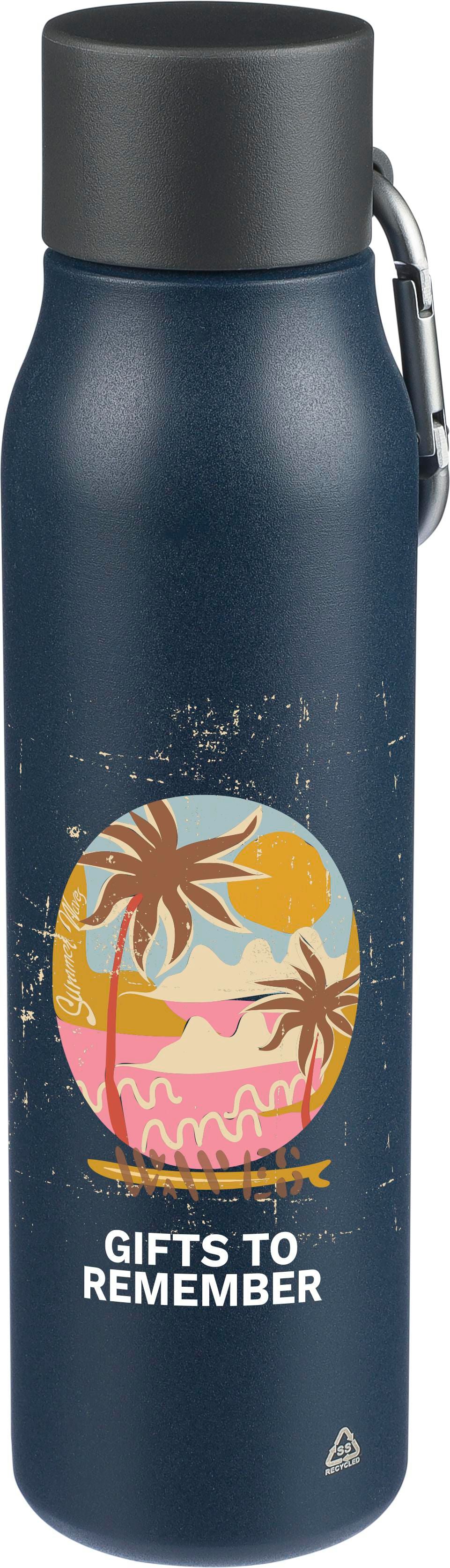 Doppelwandige Trinkflasche aus recyceltem Edelstahl (600 ml) Cassian
