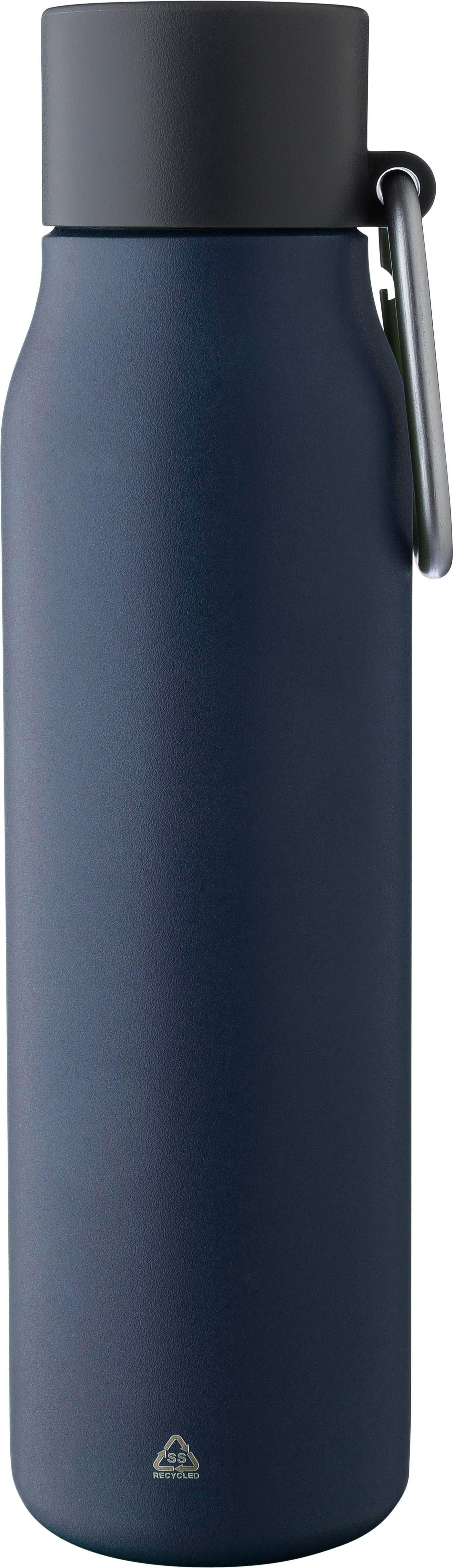 Doppelwandige Trinkflasche aus recyceltem Edelstahl (600 ml) Cassian