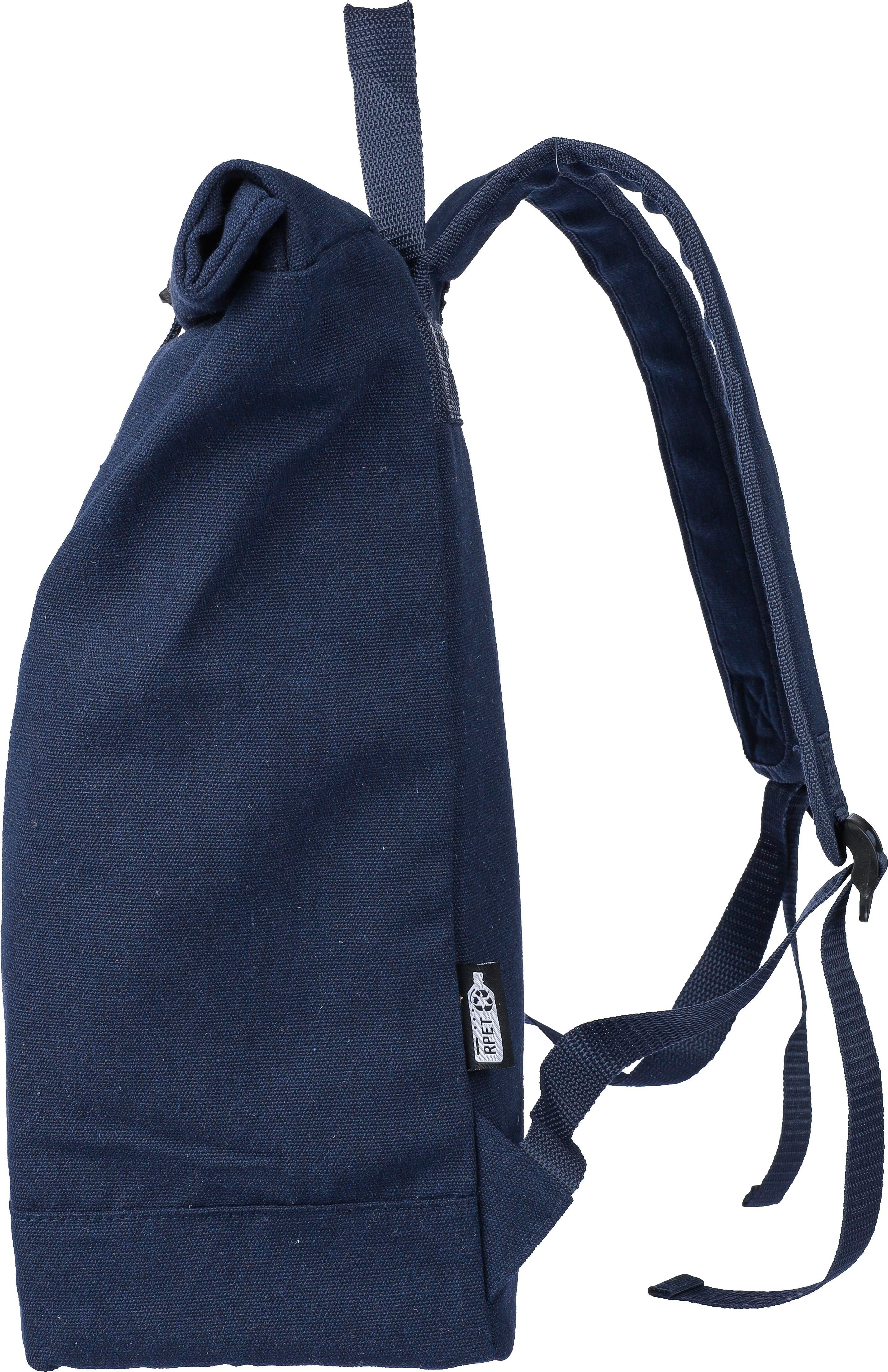 Rolltop-Rucksack Thaddeus aus recyceltem Poly-Baumwollgewebe (330 g/m2)