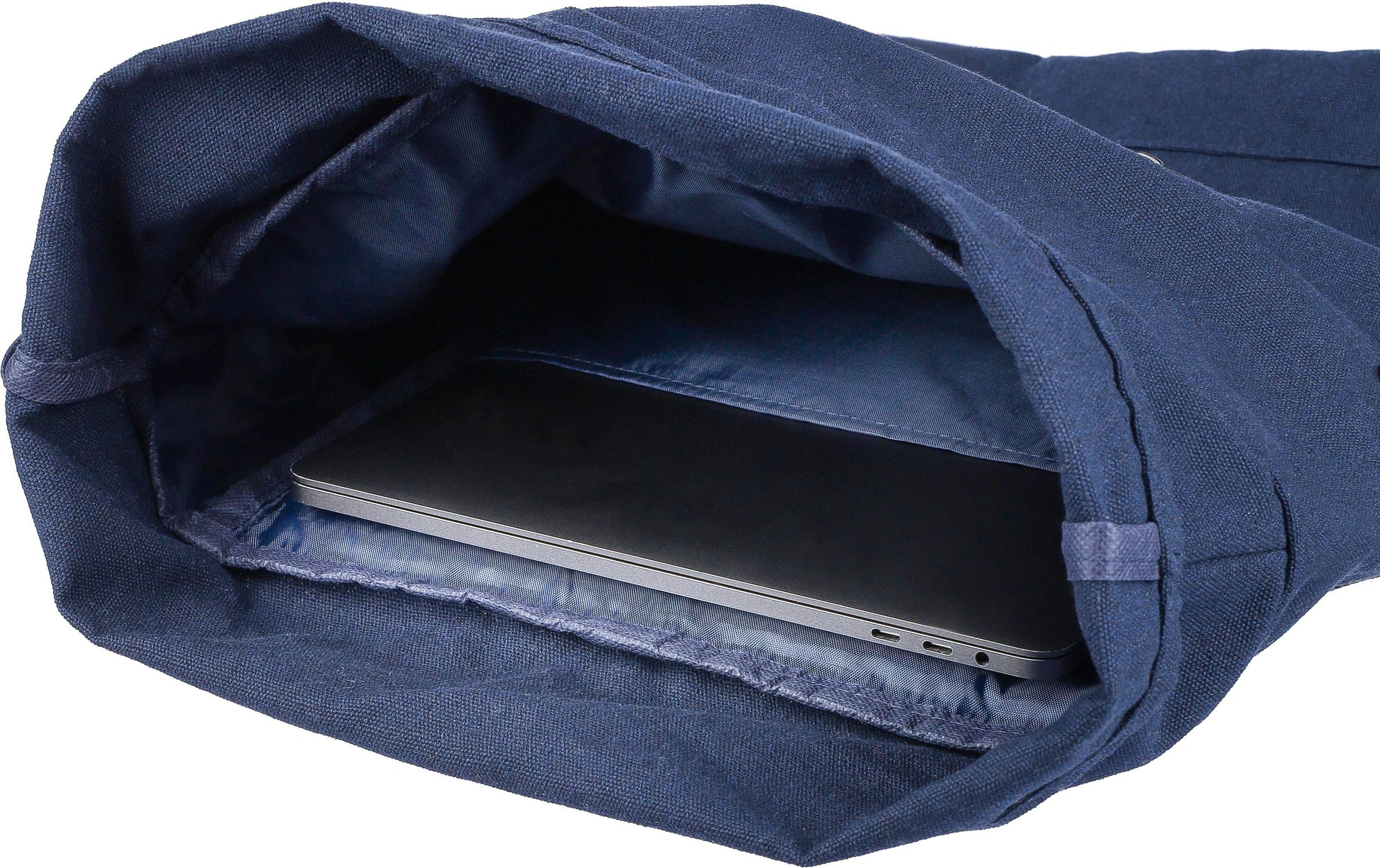 Rolltop-Rucksack Thaddeus aus recyceltem Poly-Baumwollgewebe (330 g/m2)