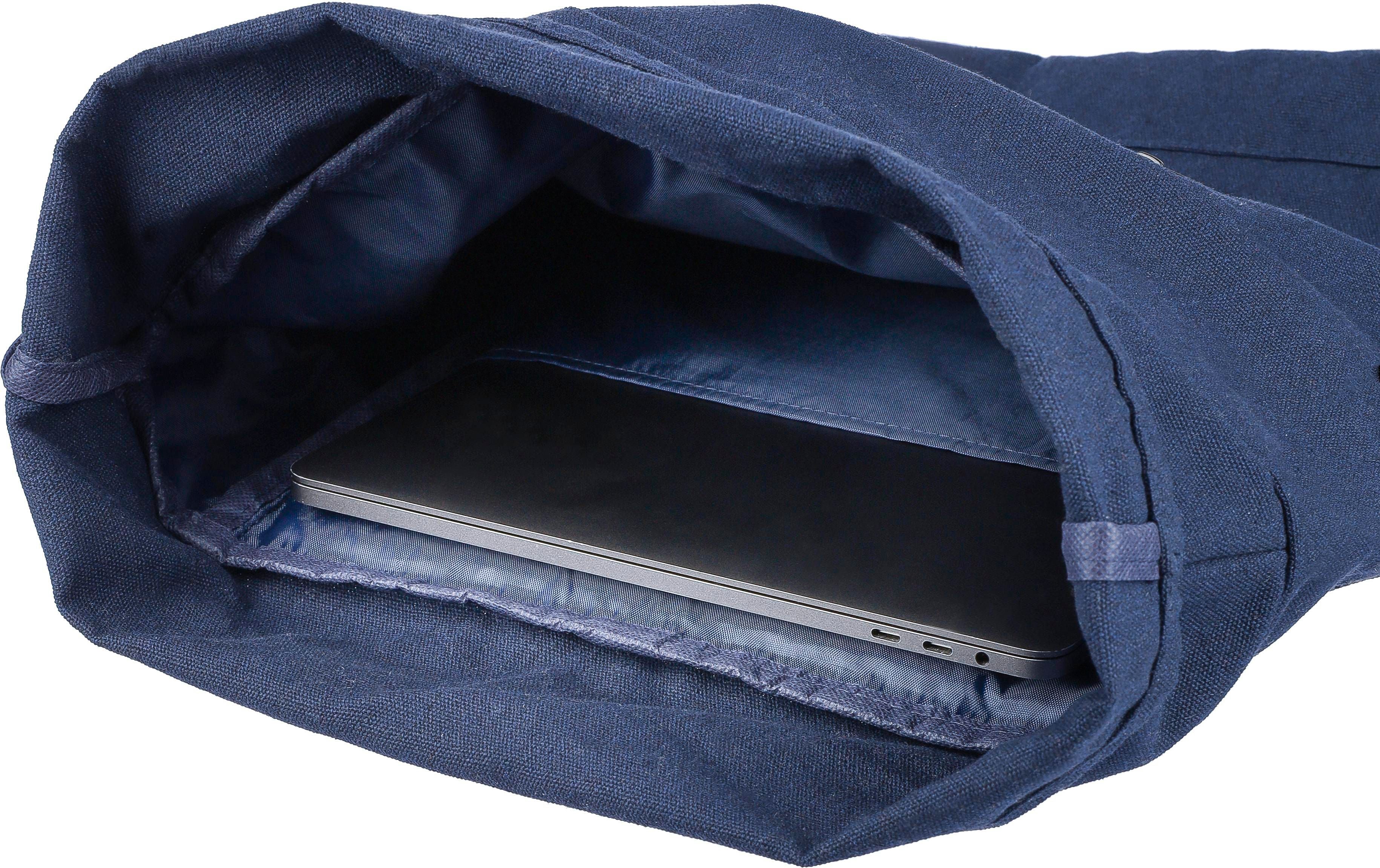 Rolltop-Rucksack Thaddeus aus recyceltem Poly-Baumwollgewebe (330 g/m2)