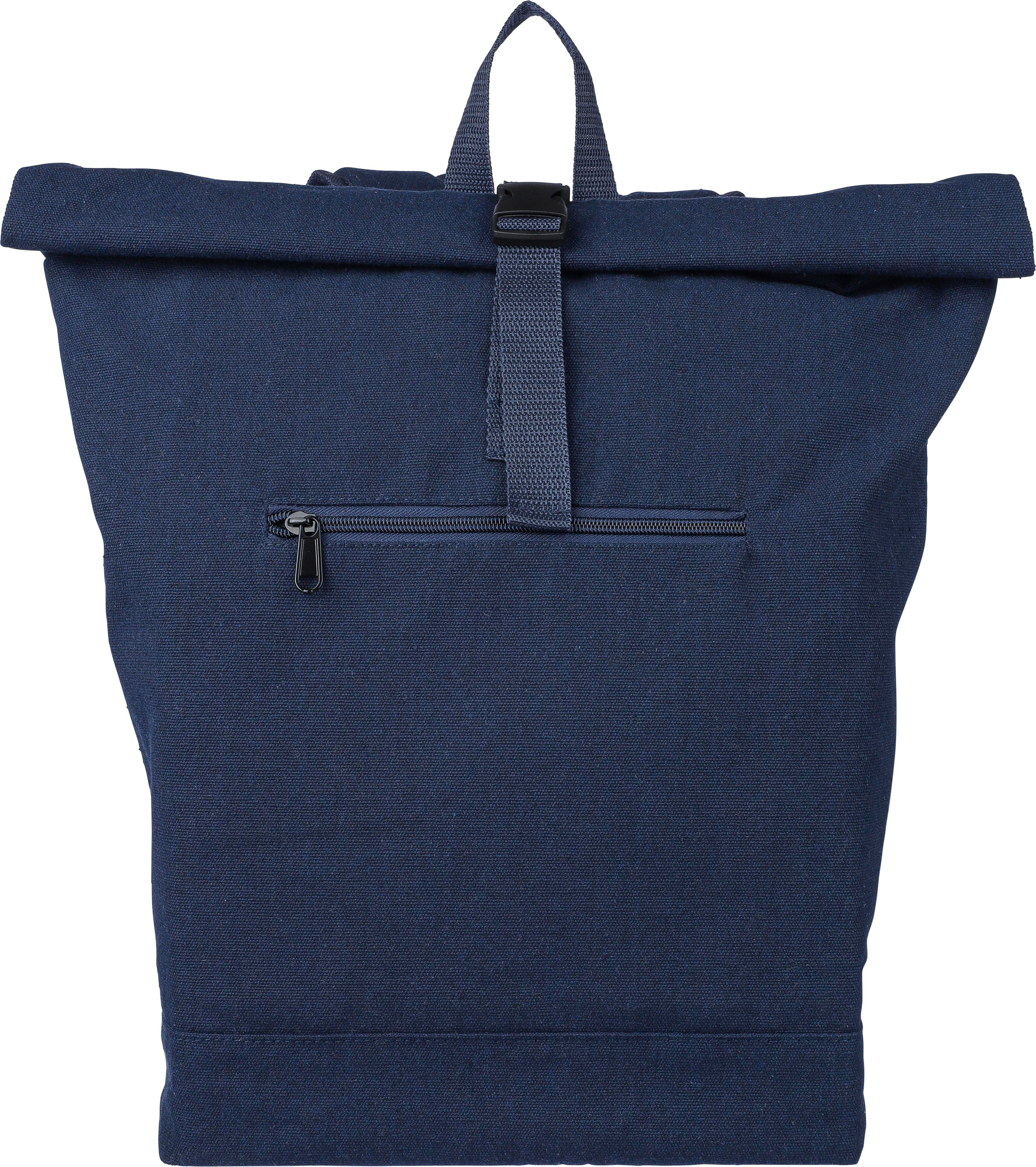 Rolltop-Rucksack Thaddeus aus recyceltem Poly-Baumwollgewebe (330 g/m2)