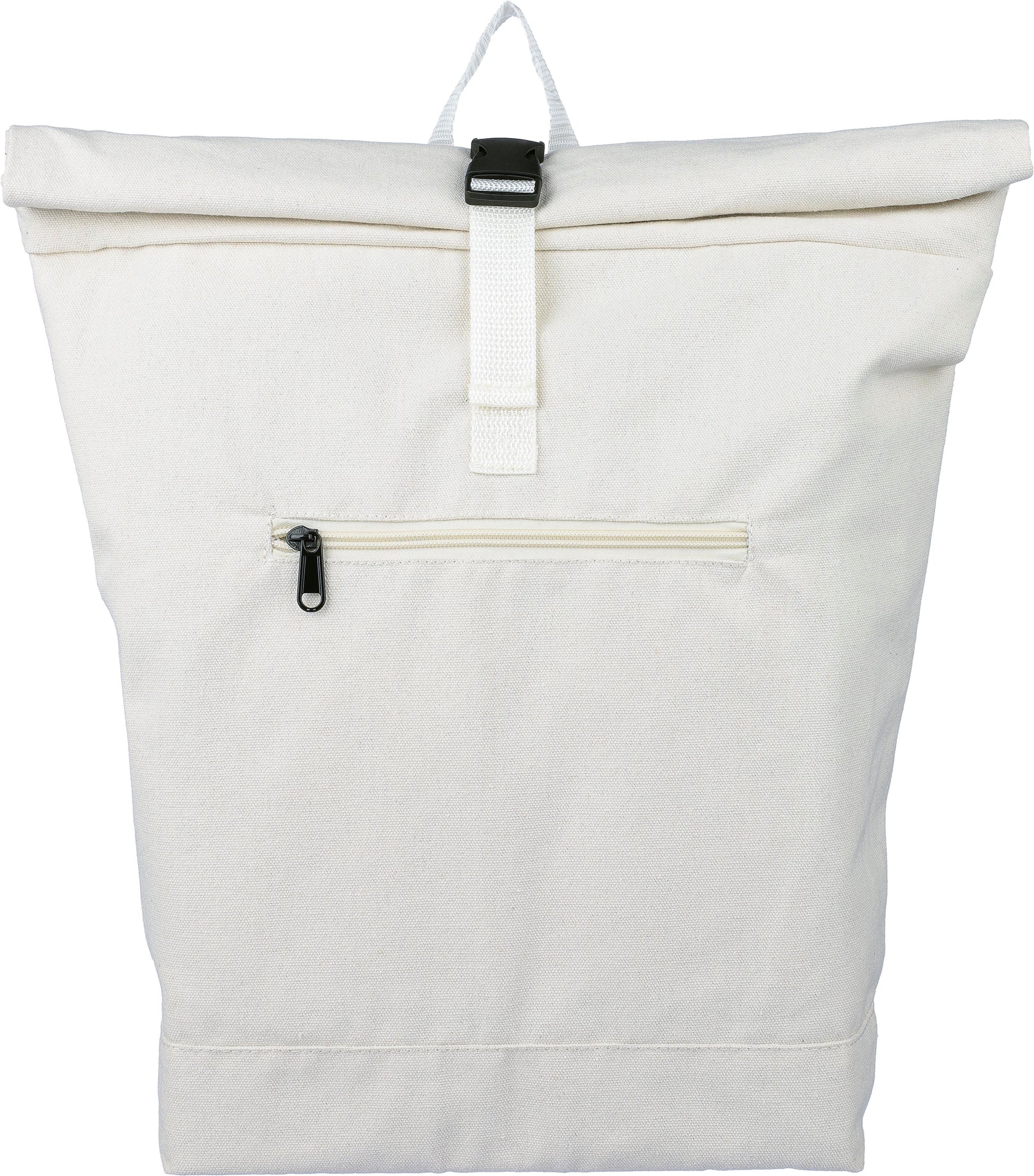 Rolltop-Rucksack Thaddeus aus recyceltem Poly-Baumwollgewebe (330 g/m2)