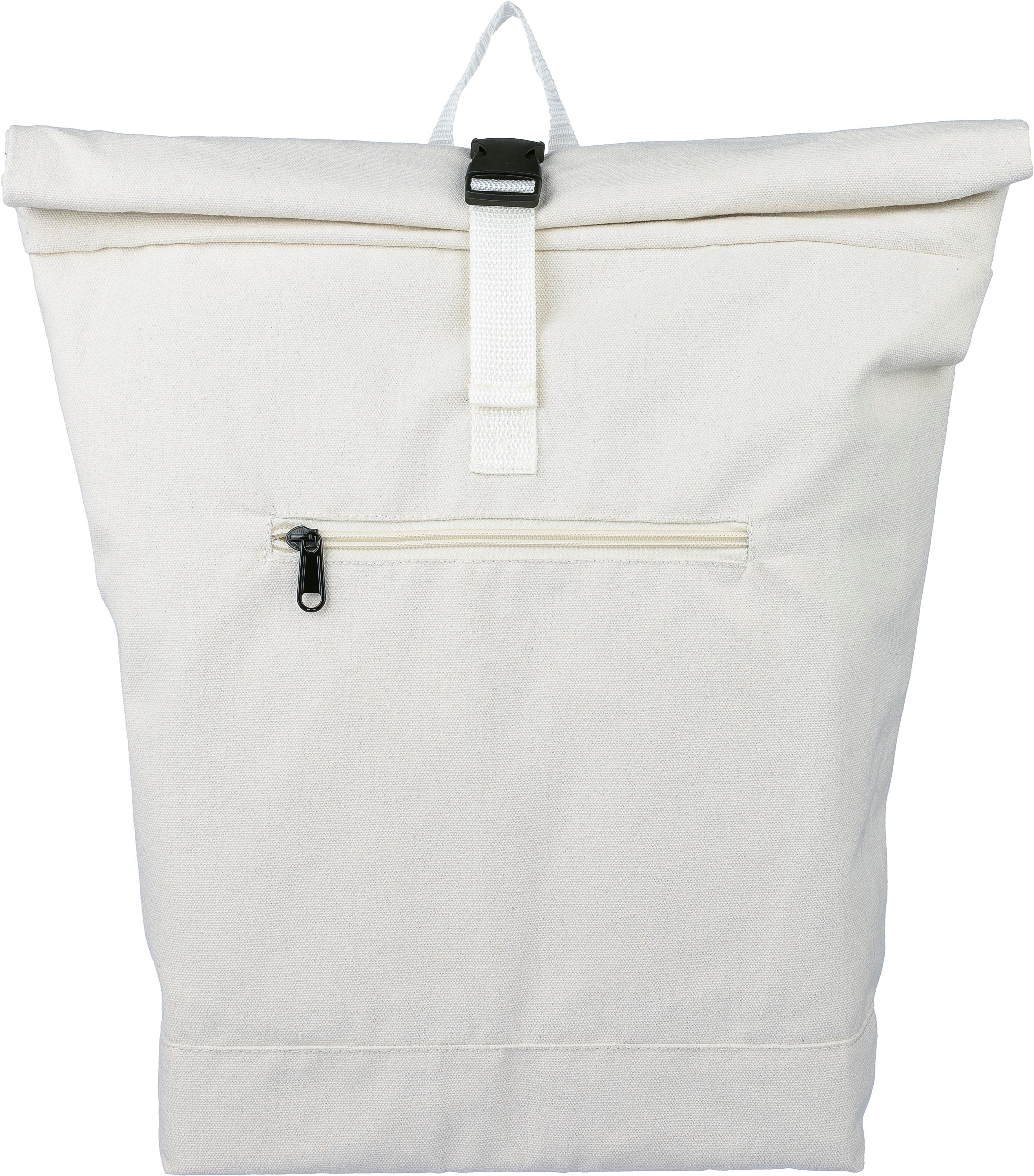 Rolltop-Rucksack Thaddeus aus recyceltem Poly-Baumwollgewebe (330 g/m2)