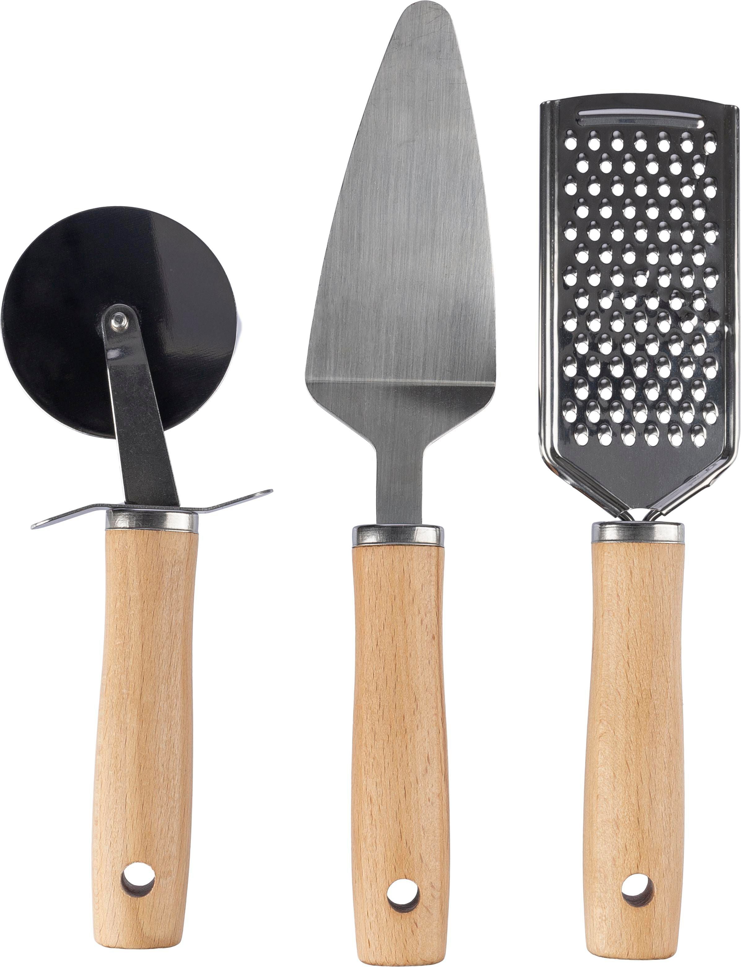 Küchenwerkzeugset aus Metall und Holz Sylvan