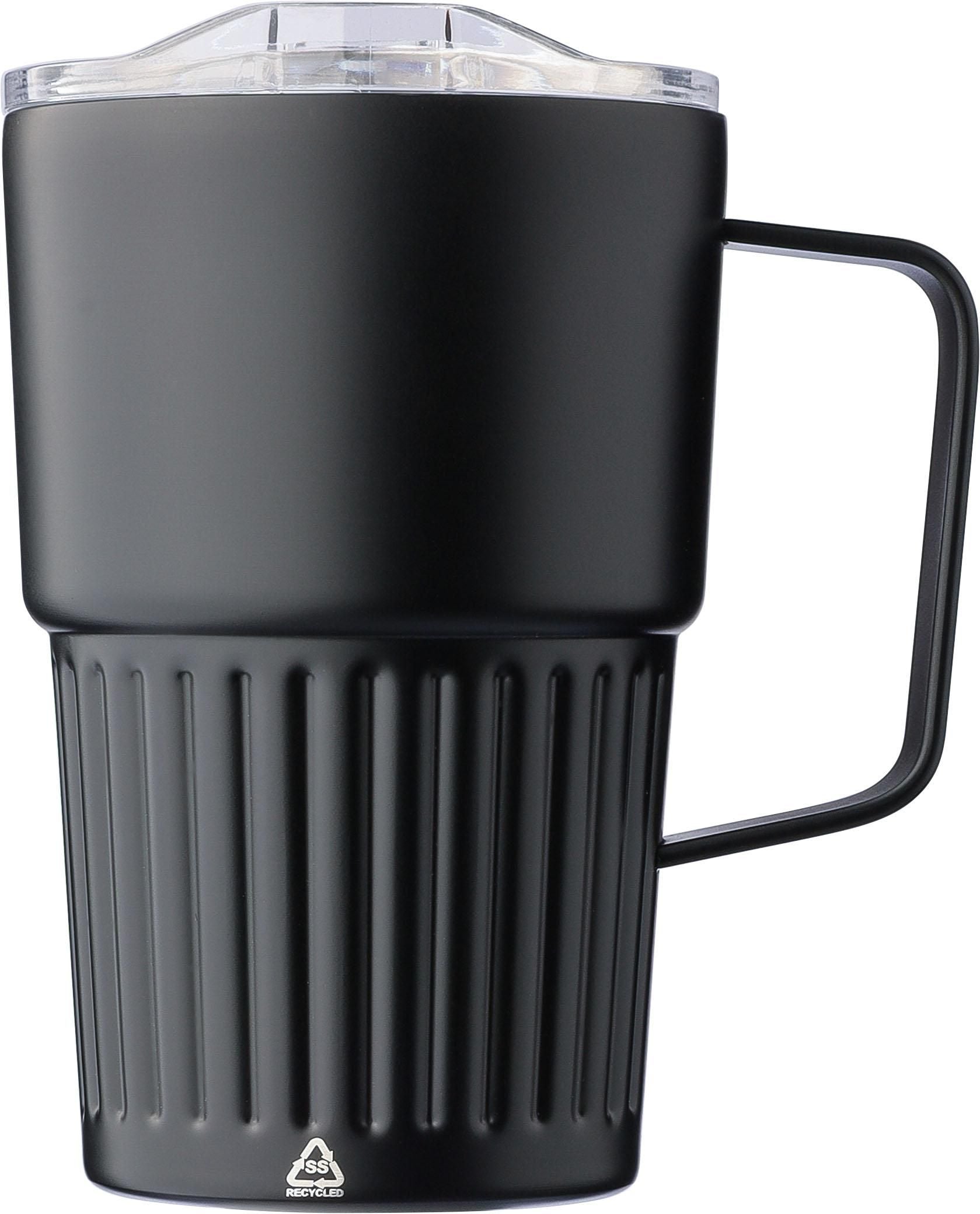 Recycelter Edelstahl-Reisebecher mit doppelter Wand (450 ml) Calo