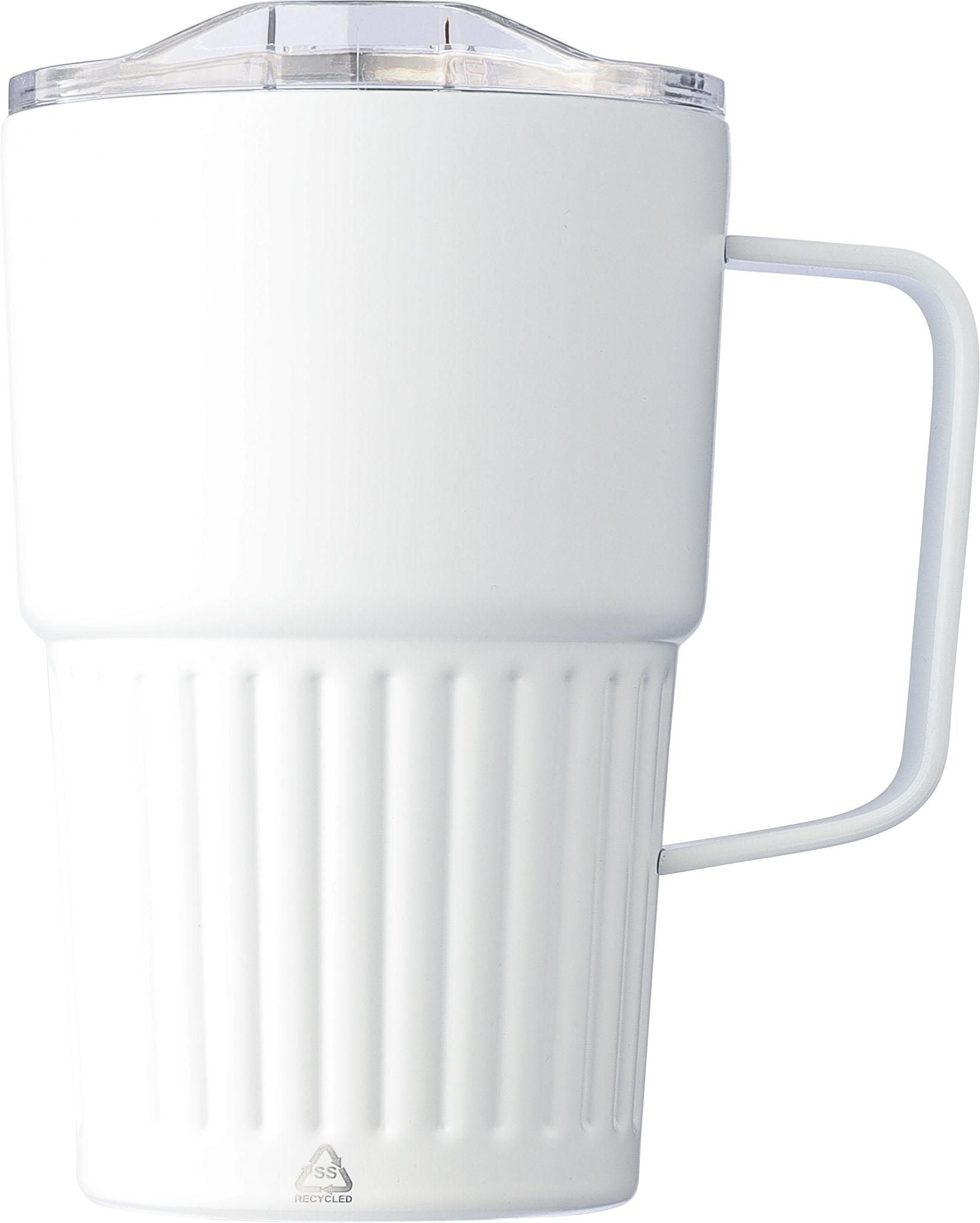 Recycelter Edelstahl-Reisebecher mit doppelter Wand (450 ml) Calo