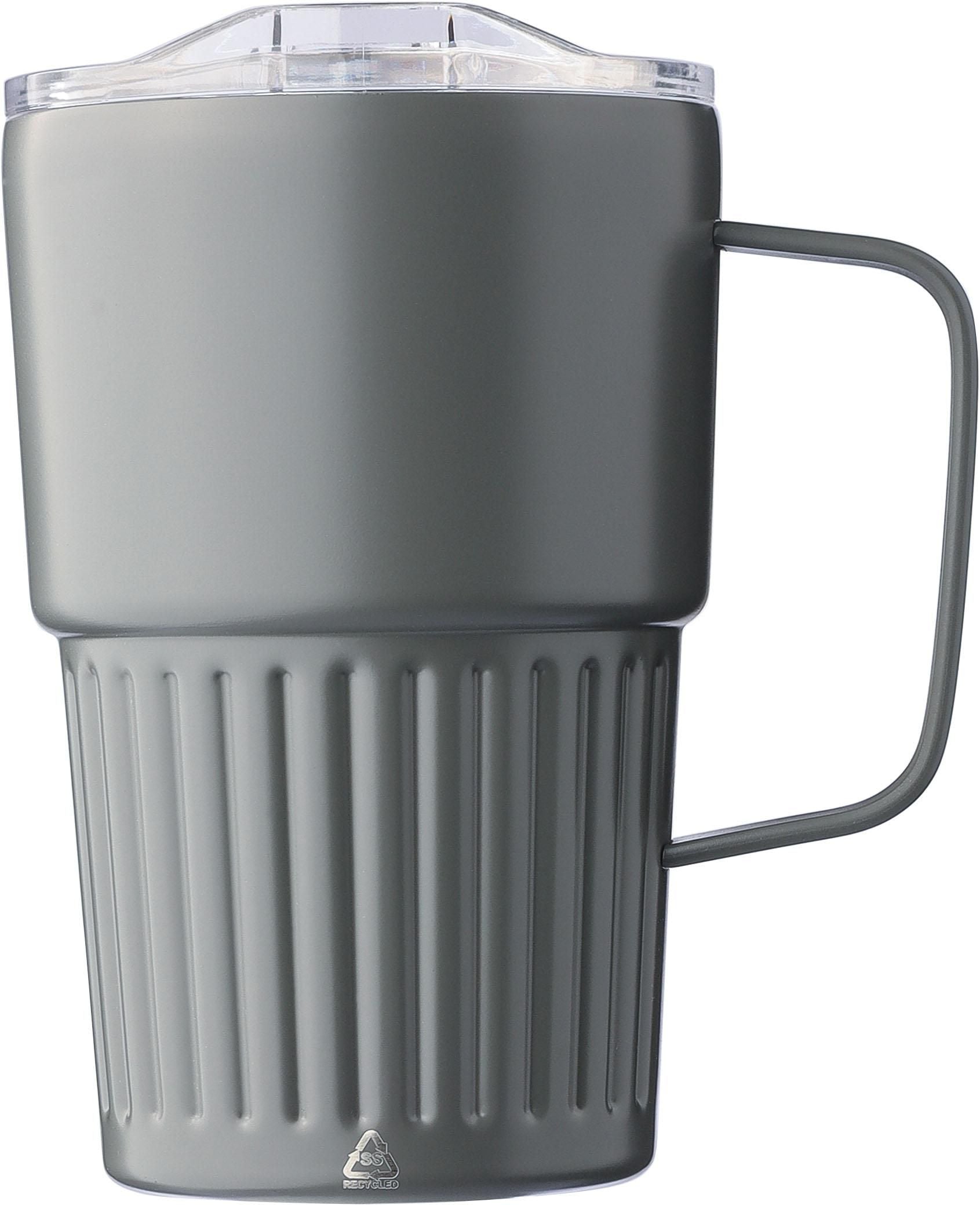 Recycelter Edelstahl-Reisebecher mit doppelter Wand (450 ml) Calo