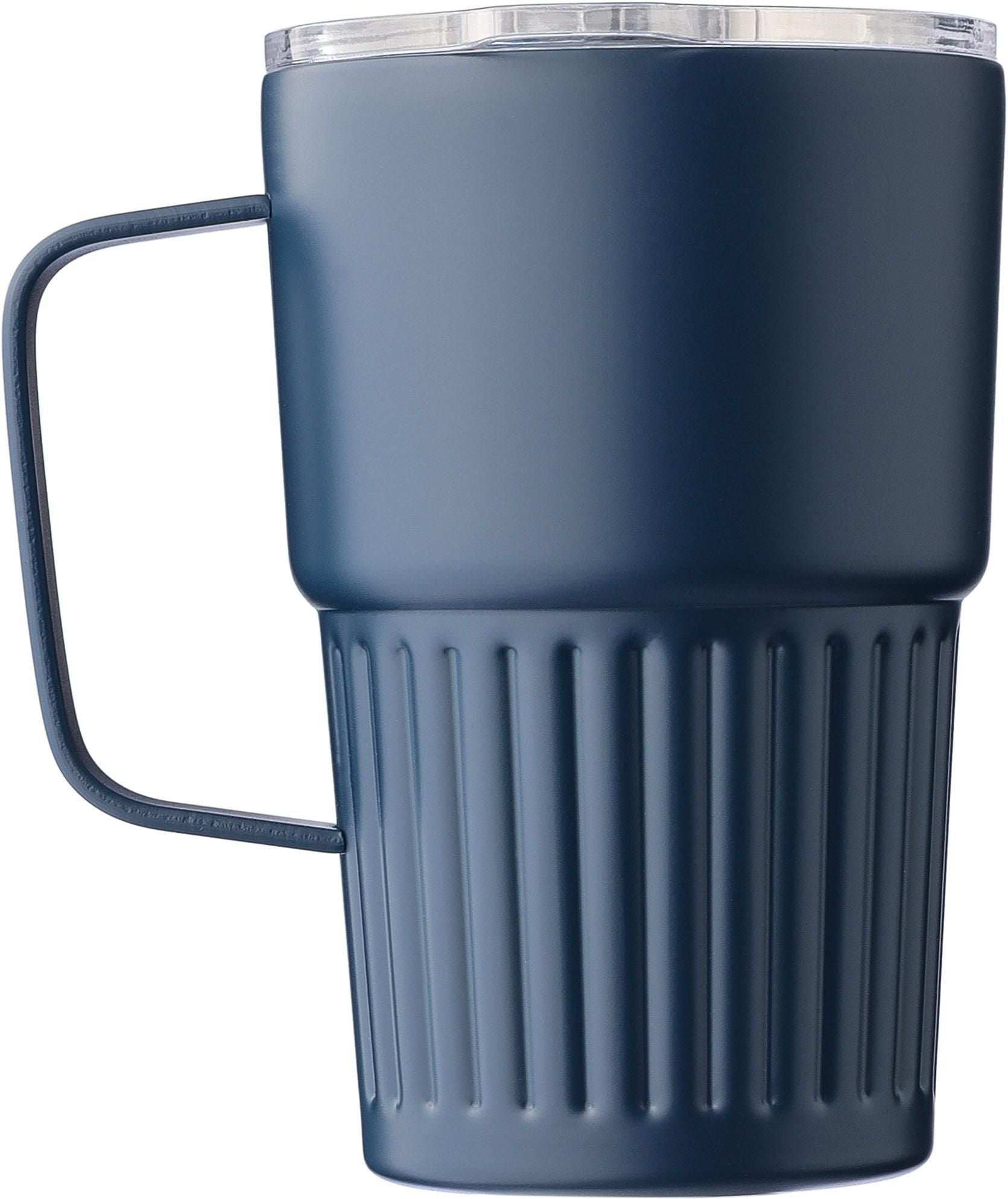 Recycelter Edelstahl-Reisebecher mit doppelter Wand (450 ml) Calo