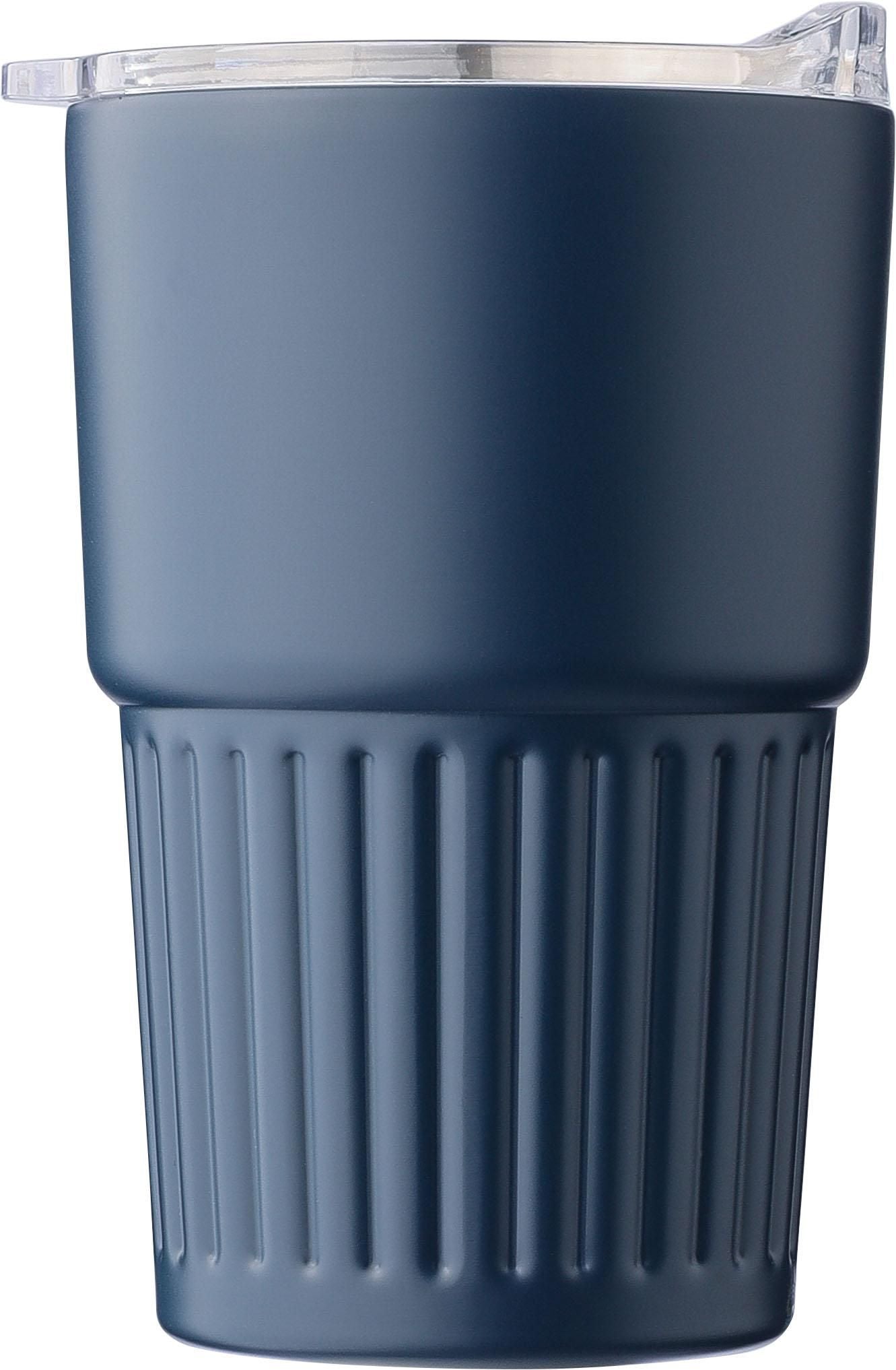 Recycelter Edelstahl-Reisebecher mit doppelter Wand (450 ml) Calo