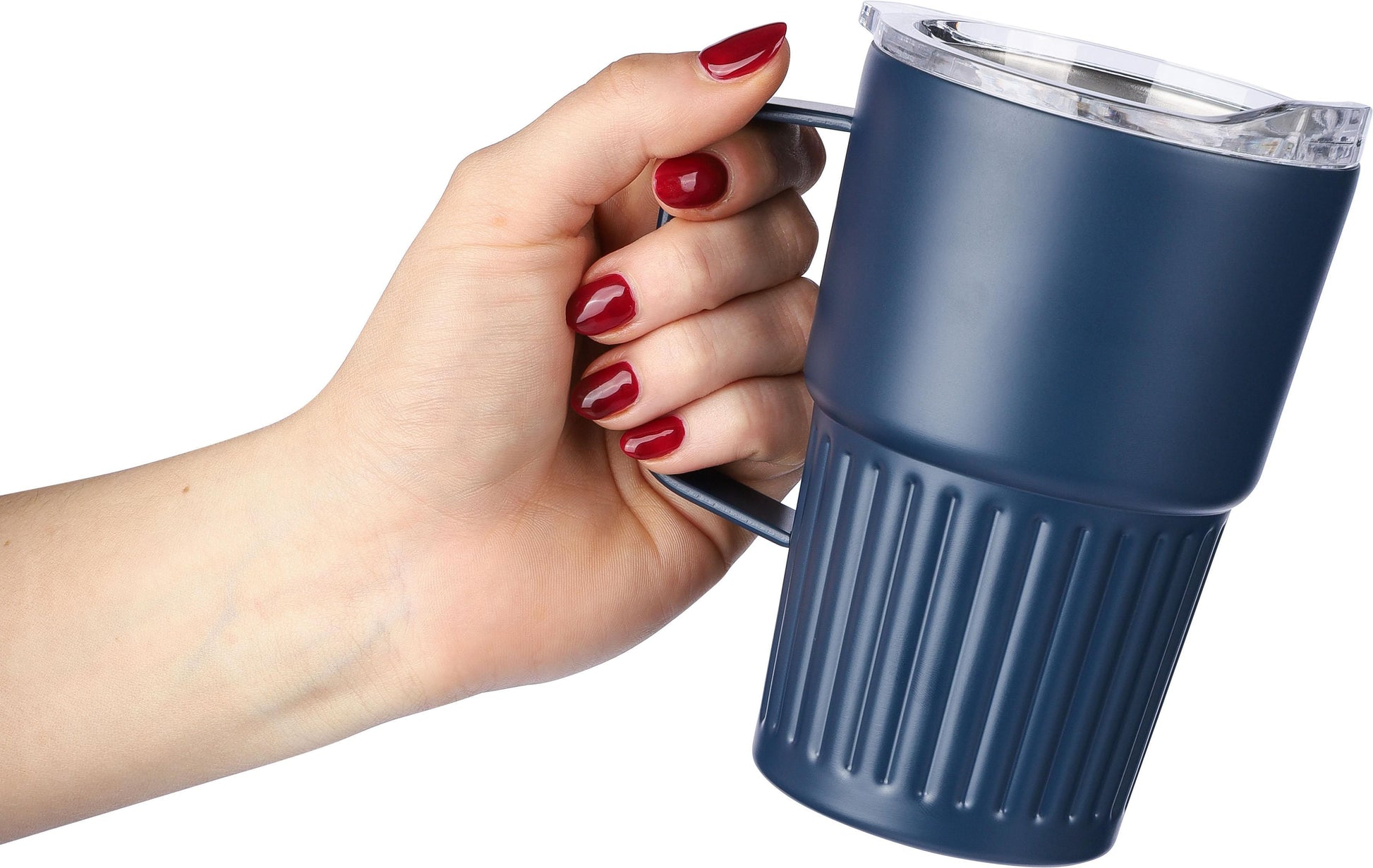 Recycelter Edelstahl-Reisebecher mit doppelter Wand (450 ml) Calo