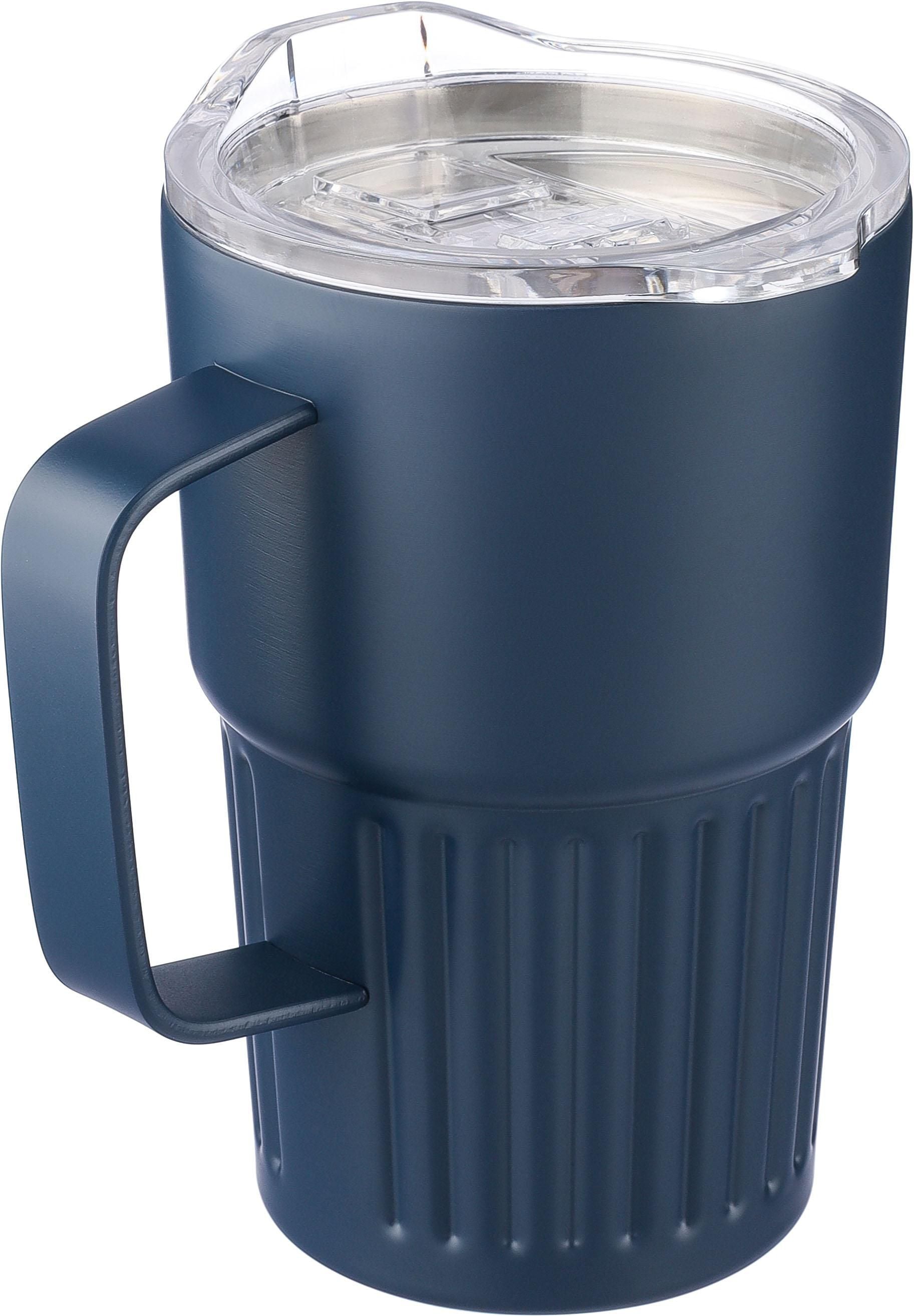 Recycelter Edelstahl-Reisebecher mit doppelter Wand (450 ml) Calo
