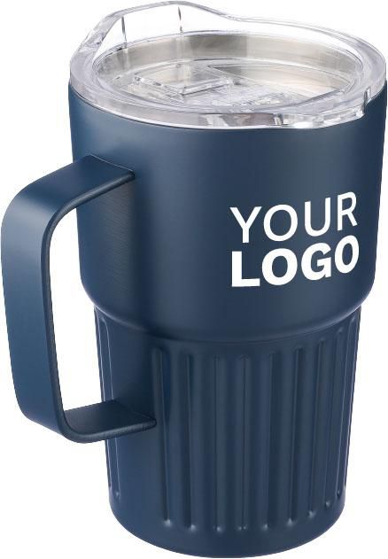 Recycelter Edelstahl-Reisebecher mit doppelter Wand (450 ml) Calo