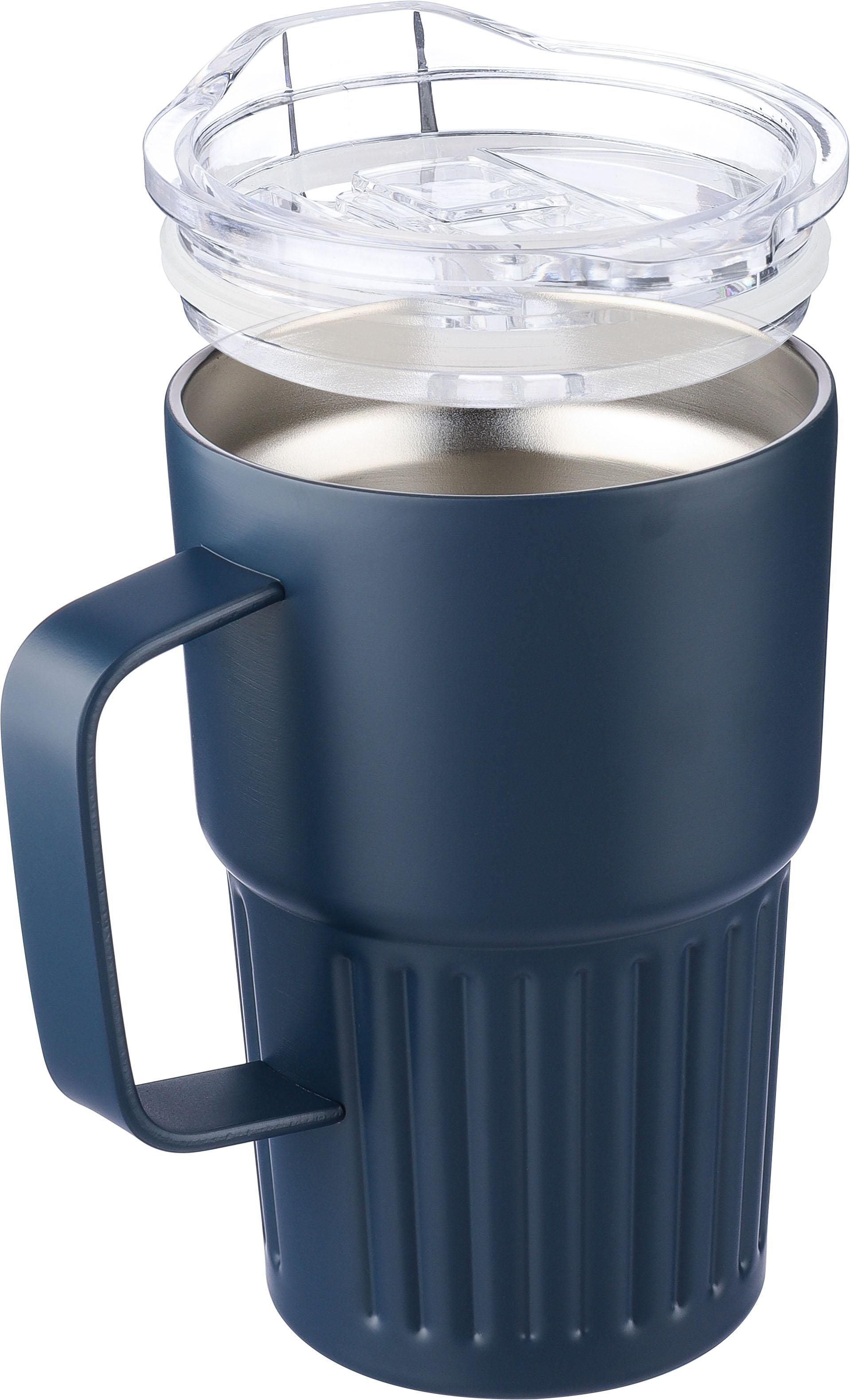 Recycelter Edelstahl-Reisebecher mit doppelter Wand (450 ml) Calo