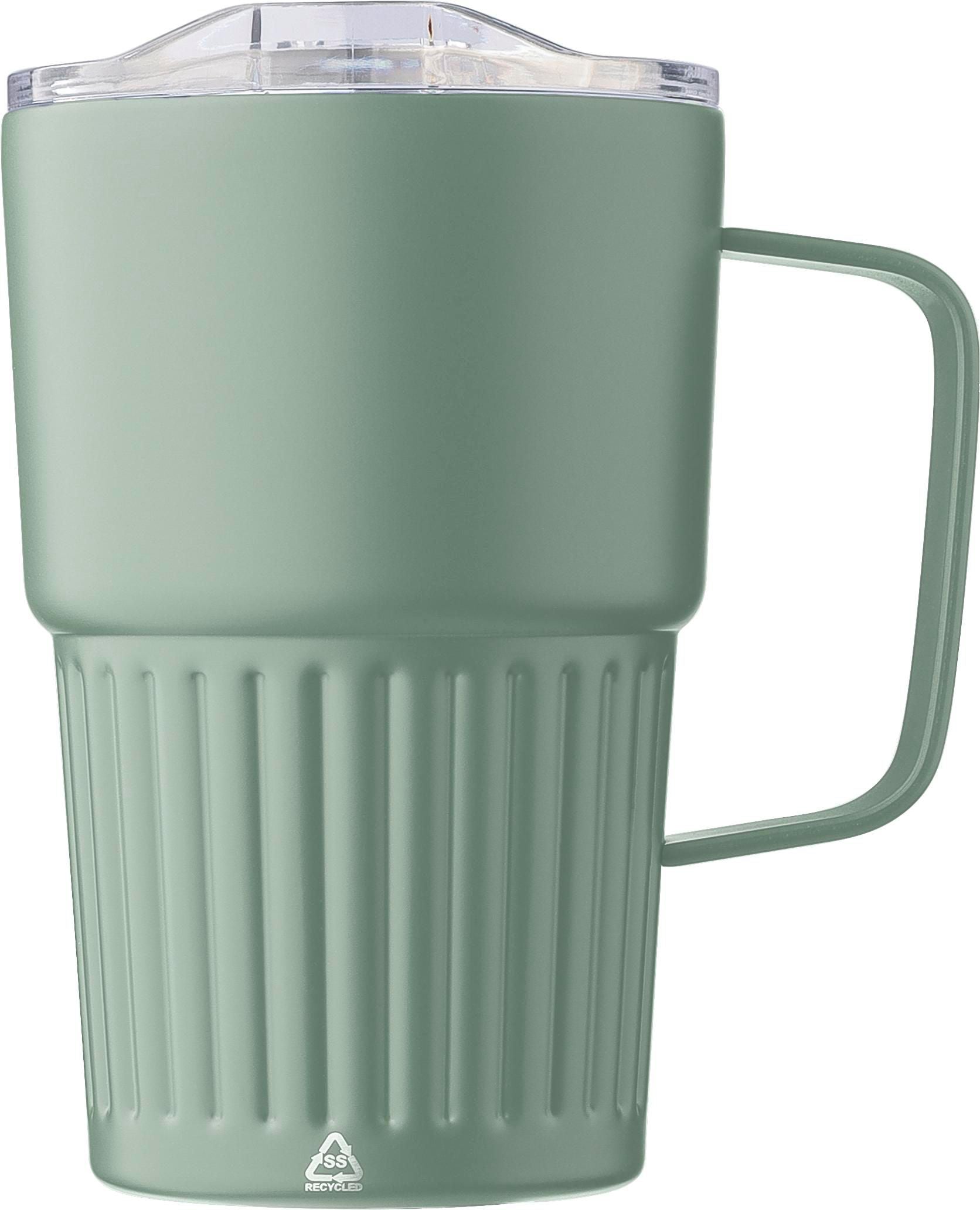 Recycelter Edelstahl-Reisebecher mit doppelter Wand (450 ml) Calo