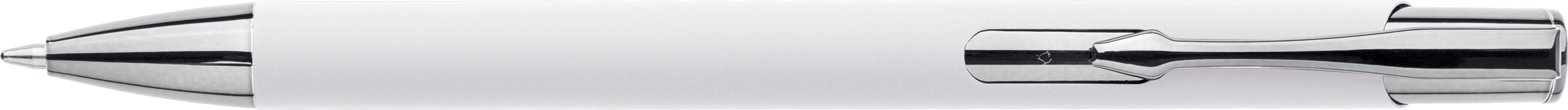 Recycelter Aluminium-Kugelschreiber mit Gummibeschichtung Anisa