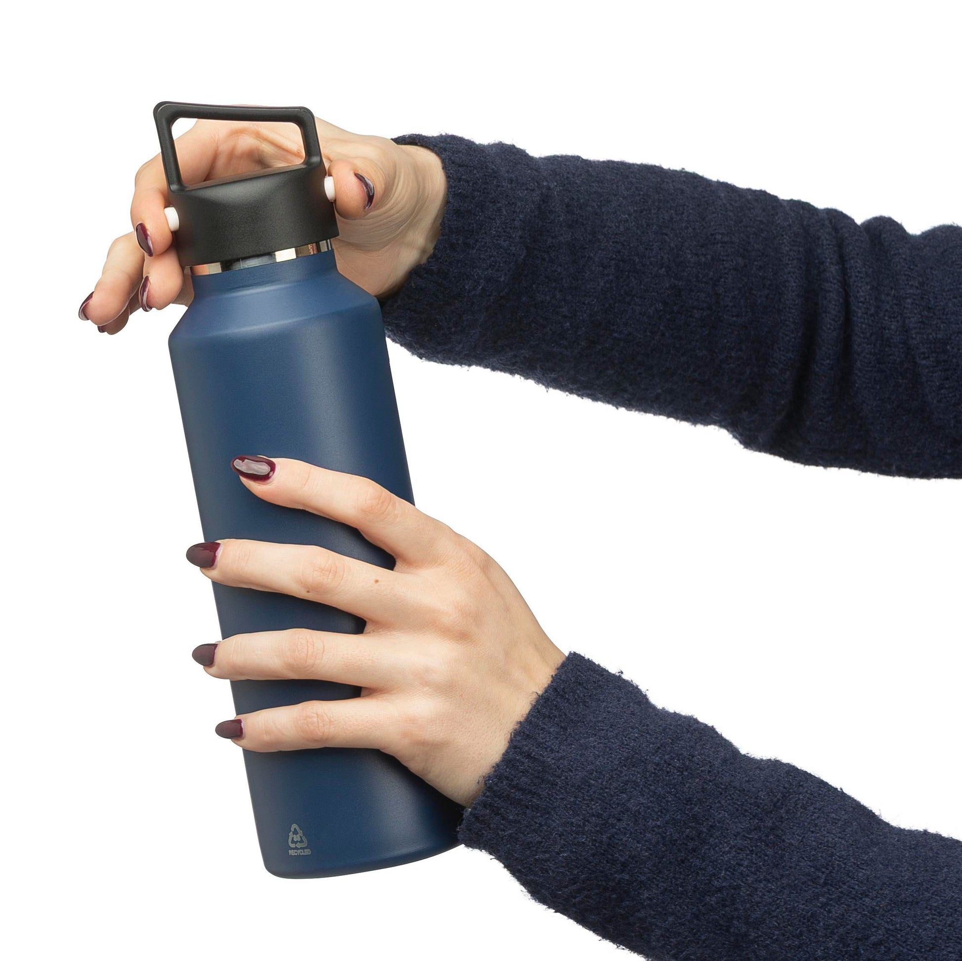 Recycelte doppelwandige Flasche aus Edelstahl 600 ml Mace