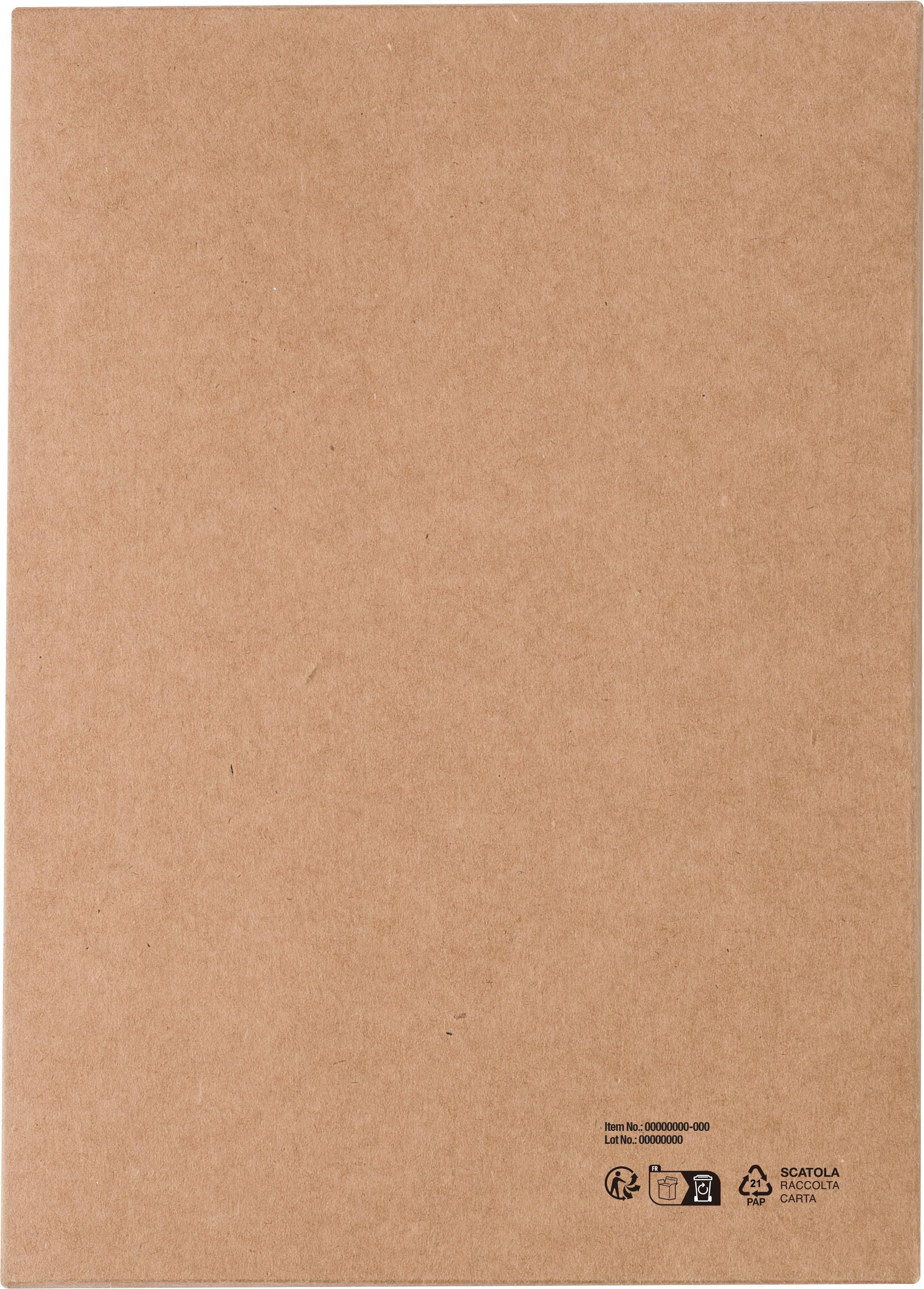 Cork-Line Notizbuch aus Kork und Leinen und Kugelschreiber aus Weizenstroh Kenzo