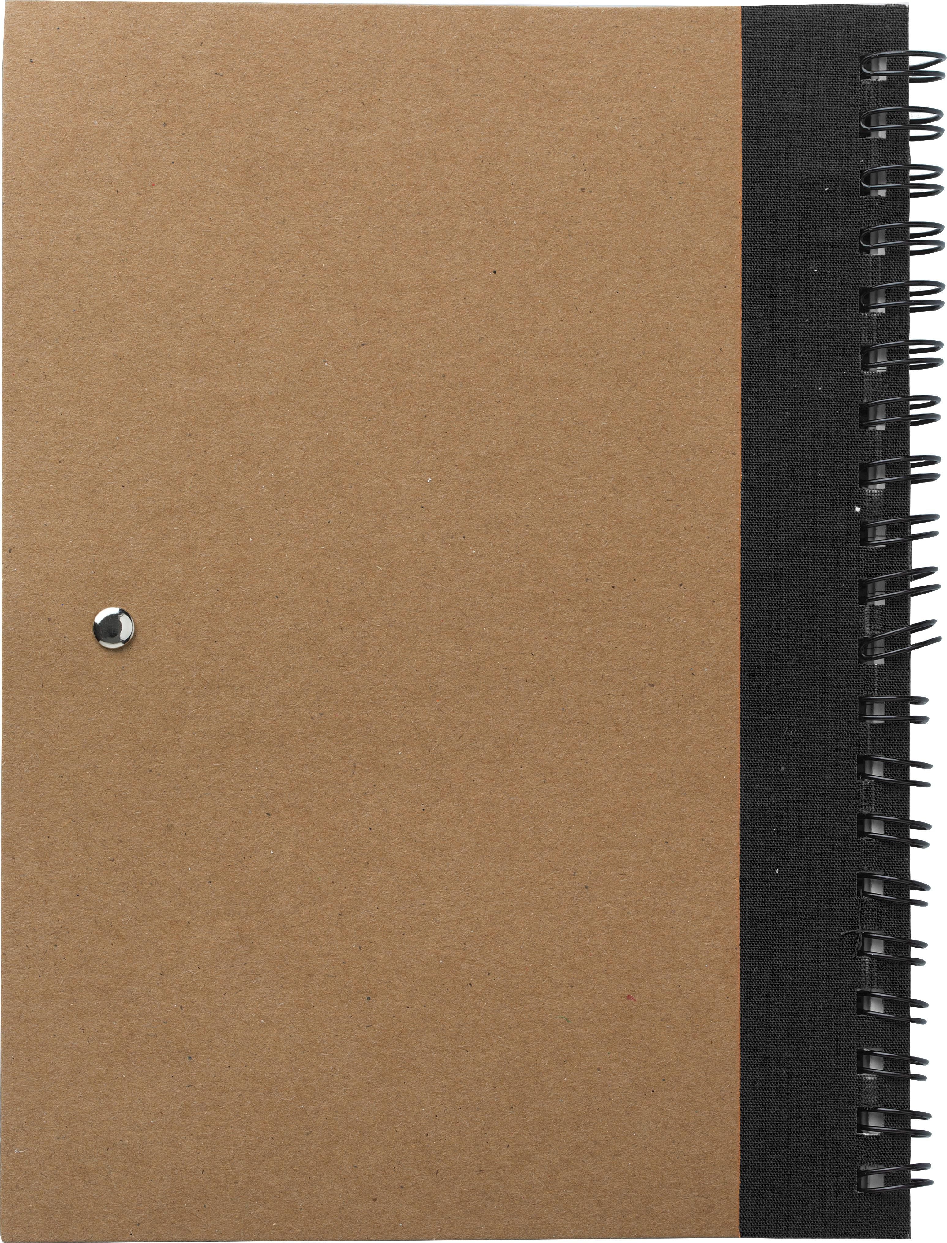 Notizbuch Stella | Recycelter Karton | Liniert | Kugelschreiber
