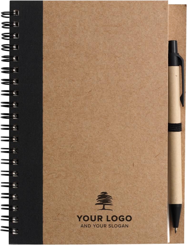 Notizbuch Stella | Recycelter Karton | Liniert | Kugelschreiber